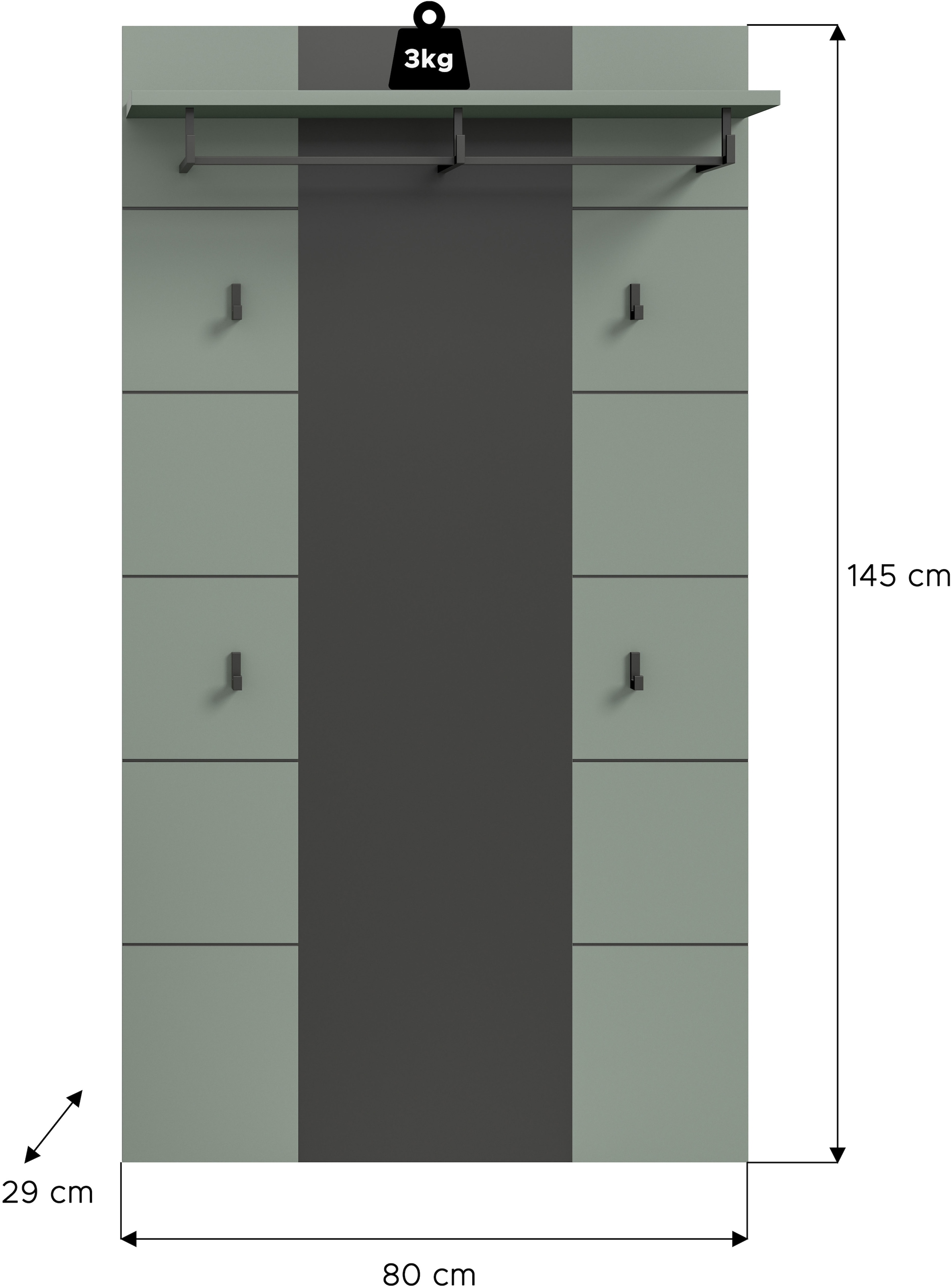 INOSIGN Garderobenpaneel, (1 St.), Rehat, Garderobenpaneel