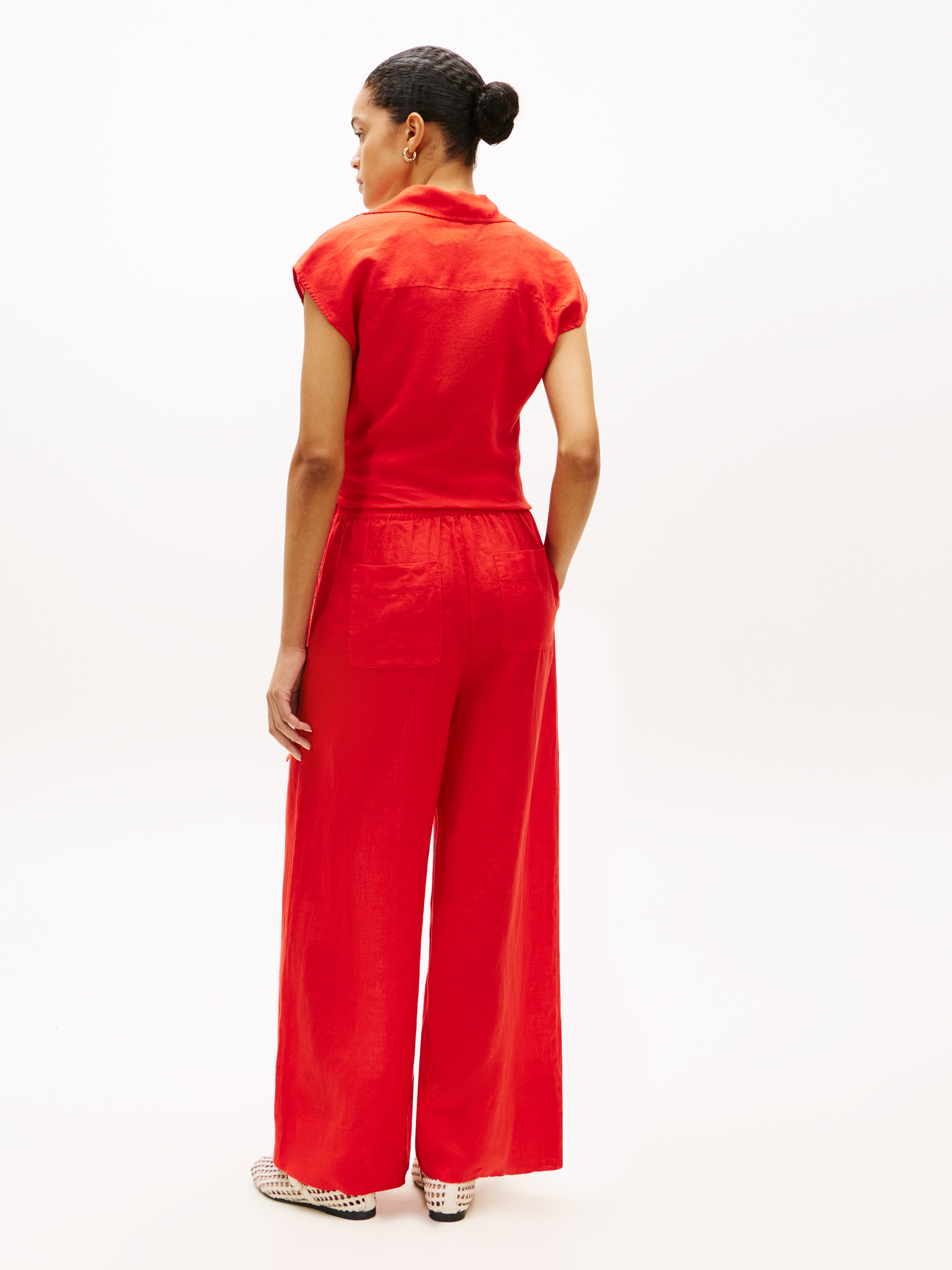 Tommy Hilfiger Leinenhose »ESS LINEN PULL ON PANTS«  in lockerer Passform, Elastikbund