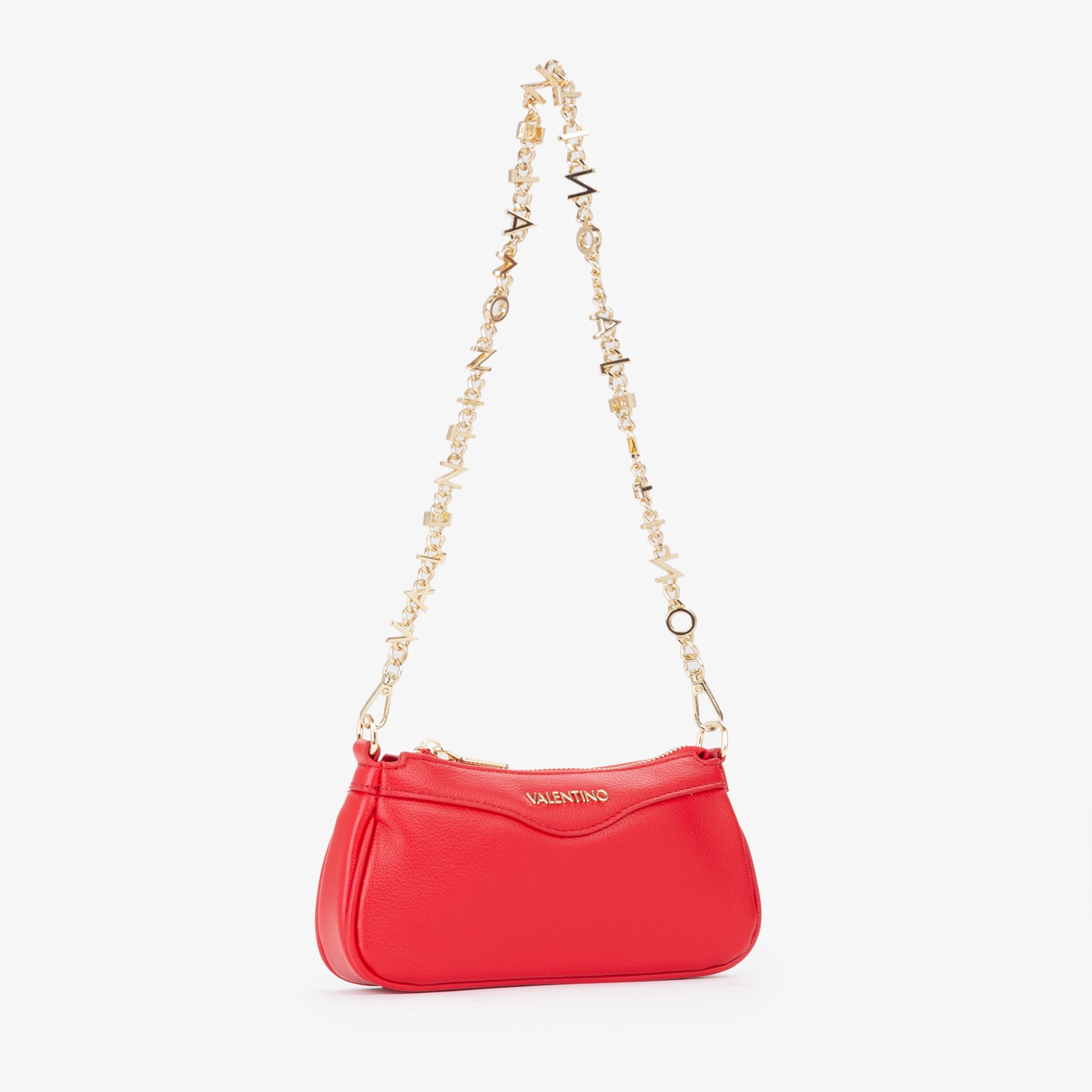 VALENTINO BAGS Schultertasche »ELLY« Damen Abendtasche mit markanter Logoverzierung an der Umhängekette