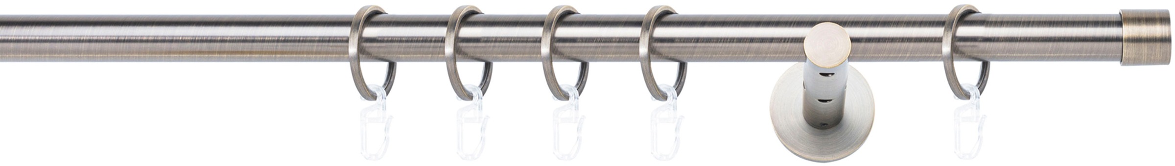 mydeco Gardinenstange »20mm Cap Wandträger 12 cm«, 1 läufig-läufig, Fixmaß