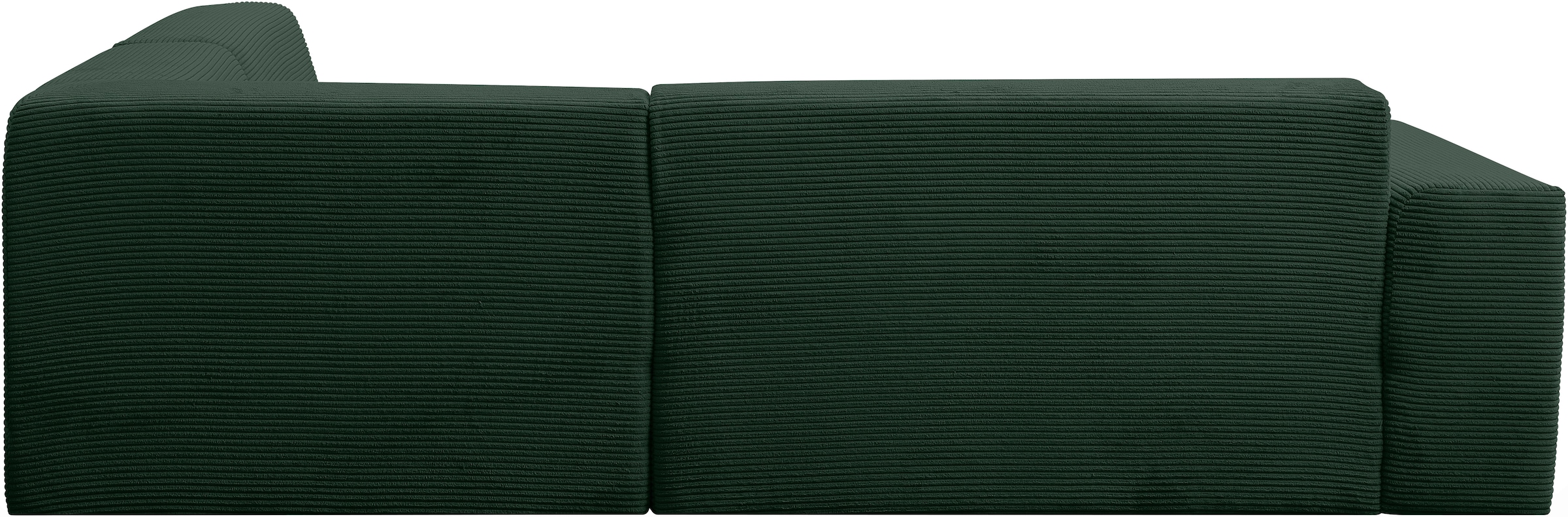 WERK2 Ecksofa »Zeus-M, tolles Sofa mit schönen Details, L-Form«, Curvy Trend Garnitur, urbane Optik, komfortable Wellenunterfederung