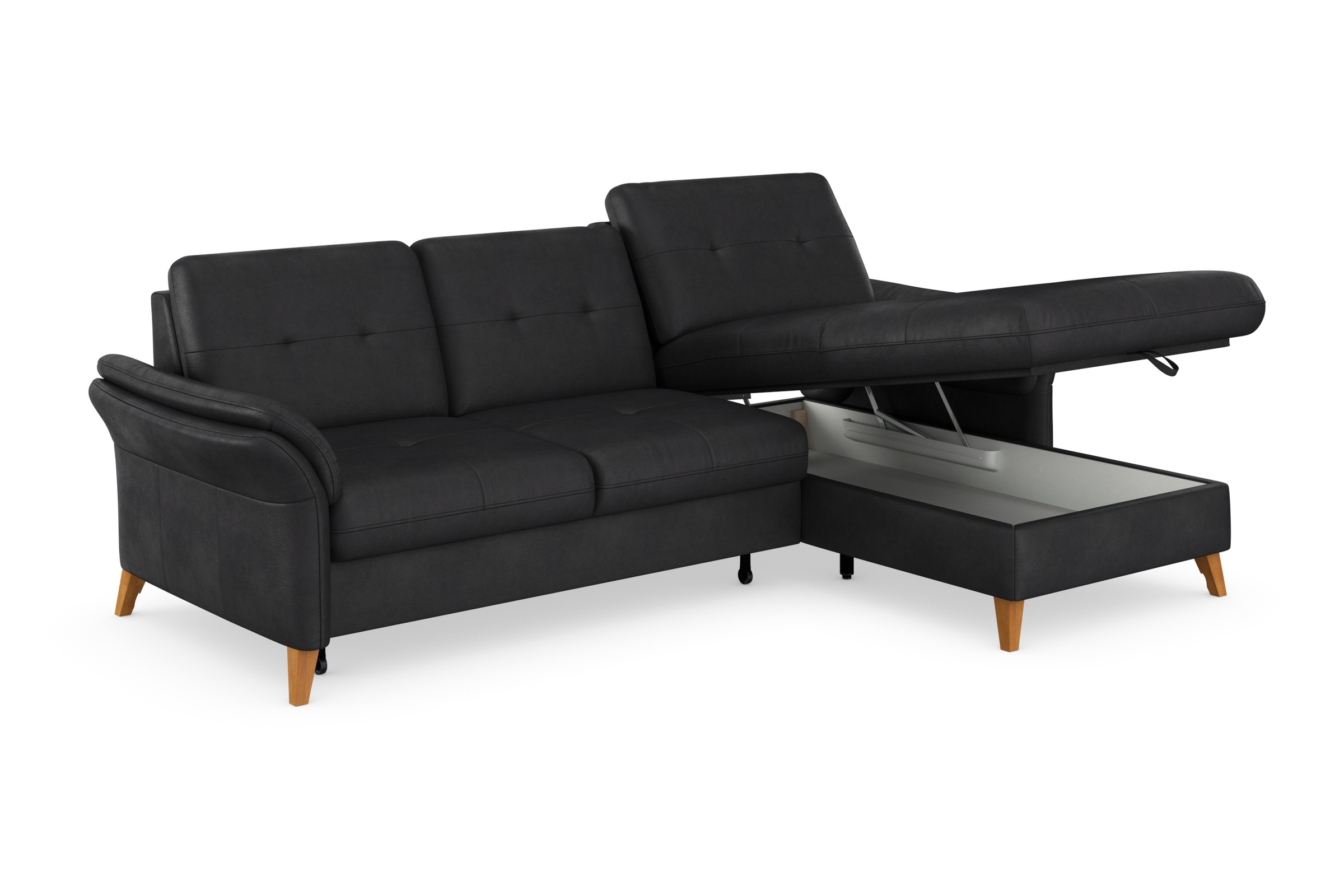 sit&more Ecksofa »Göteborg«, Sitztiefenverstellung und Federkern, wahlweise mit Bettfunktion