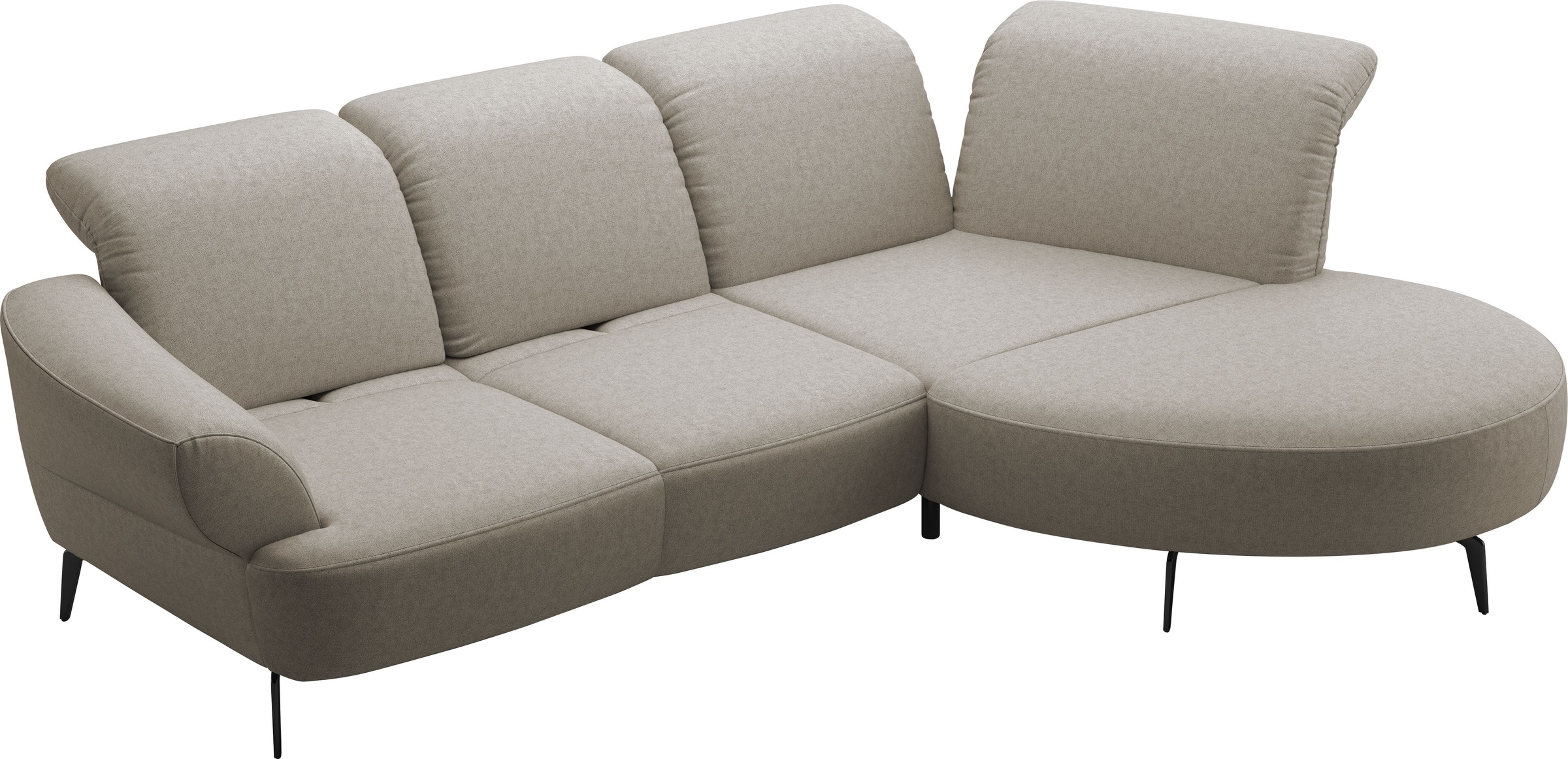 sit&more Ecksofa »Dance, L-Form, inkl. Sitztiefenverstellung«, inkl. Click&Seat, optional mit Kopfteilverstellung