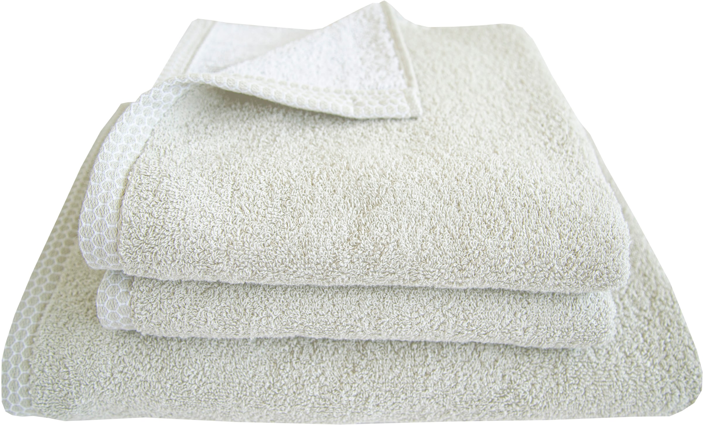 Dyckhoff Handtuch Set »Pure Natural Comb«, Set, 3 tlg., Frottier, 2 Handtücher (50x100cm), 1 Duschtuch (70x140cm)