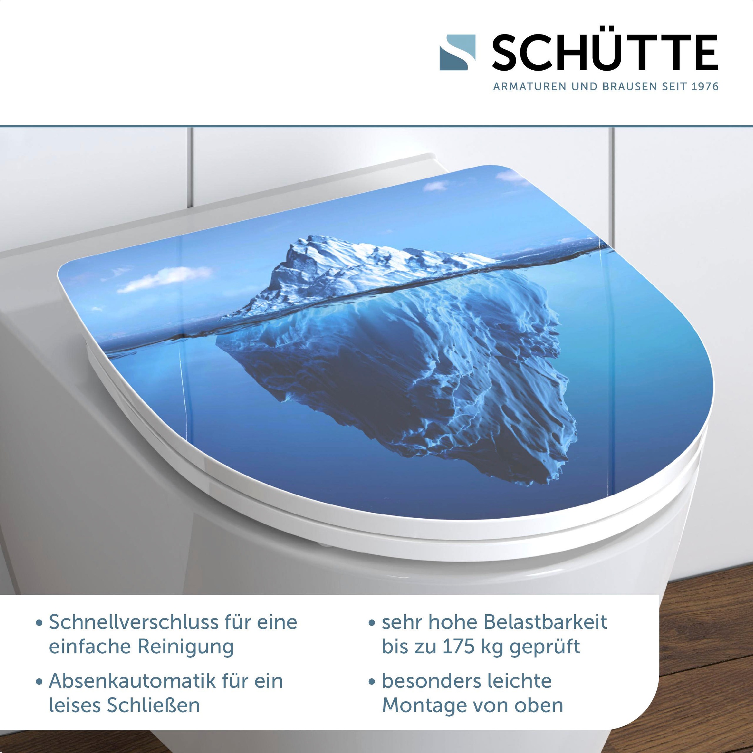Schütte WC-Sitz »Iceberg« Duroplast, mit Absenkautomatik und Schnellverschl günstig online kaufen