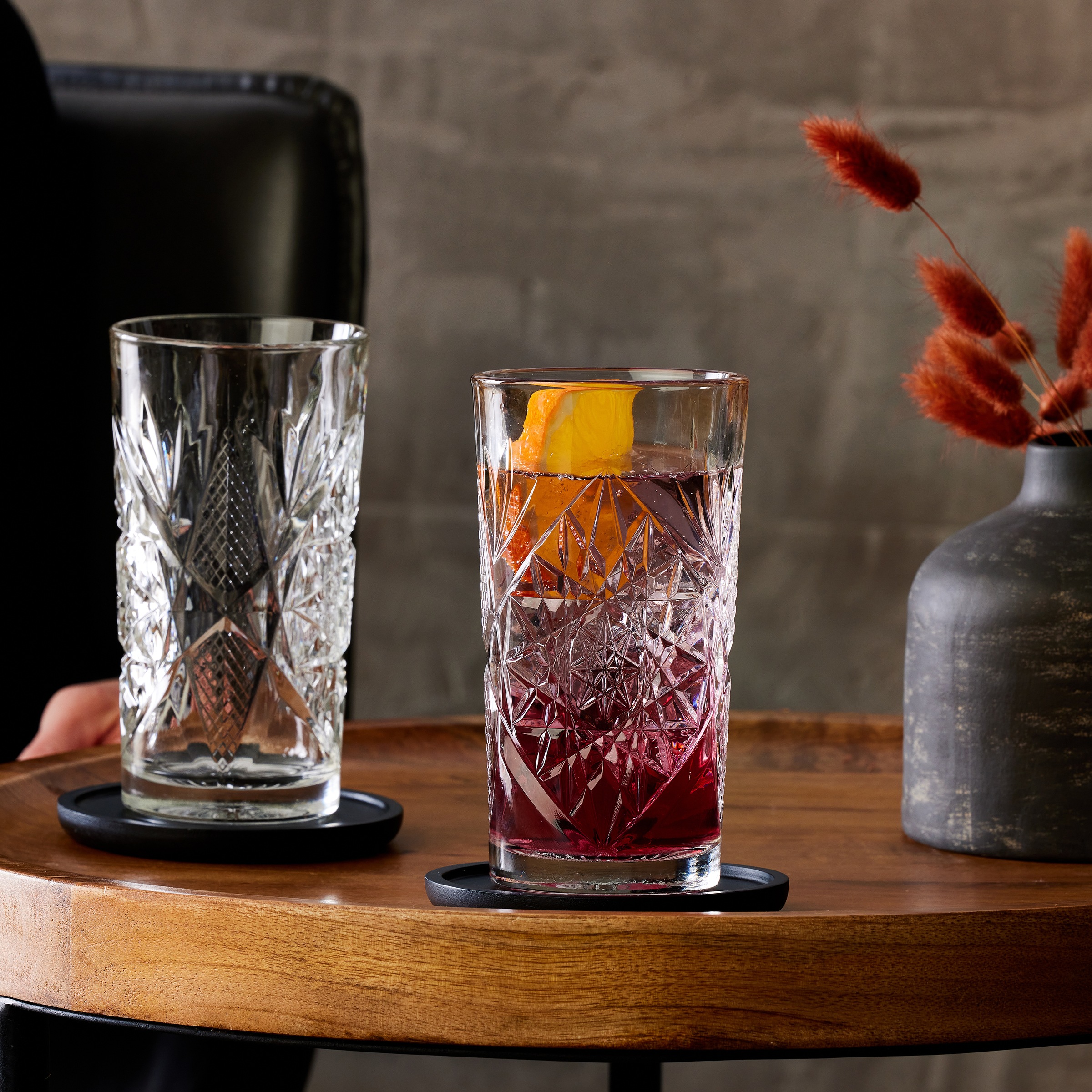 LIBBEY Gläser-Set »Libbey Cooler Trinkglas, 12er Set -HOBSTAR-«, (Set, 12 tlg.), 473 ml, hochwertig verarbeitet, in eleganter Vintage-Optik