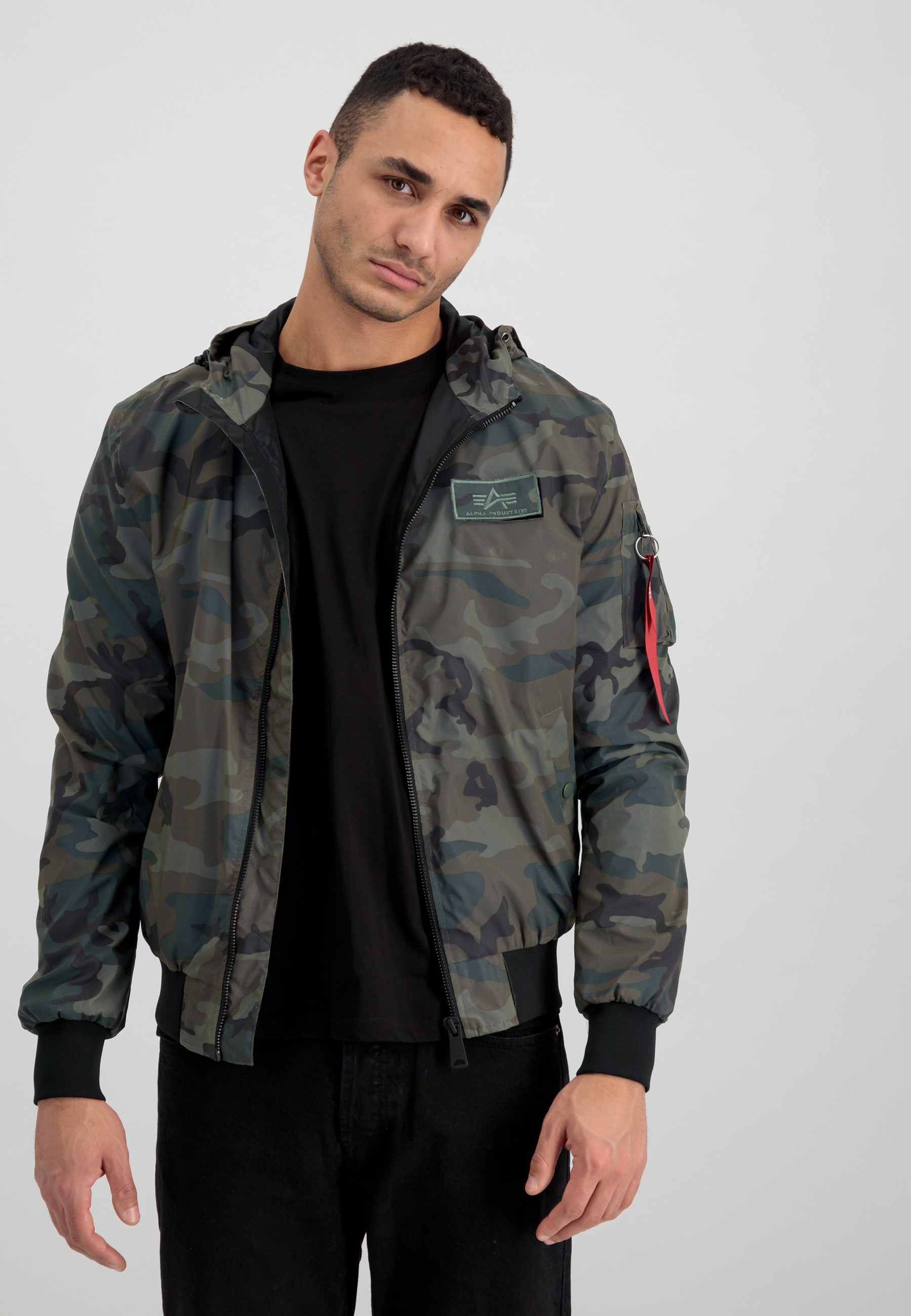 Alpha Industries Bomberjacke »Alpha Industries Men - Bomber Jackets MA-1 LW Hooded Refl. Camo«
