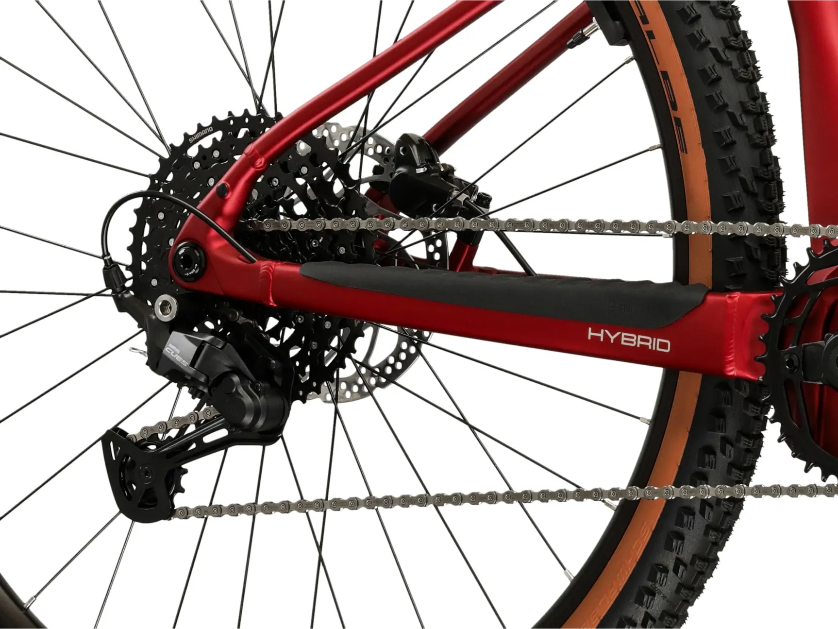 Kross »Influx Hybrid 3.0 21,3Ah / 800 Wh 29 Zoll rot 10 Gänge 2026« 10 Gang Shimano CUES U6000 Schaltwerk Kettenschaltung Mittelmotor 250 W