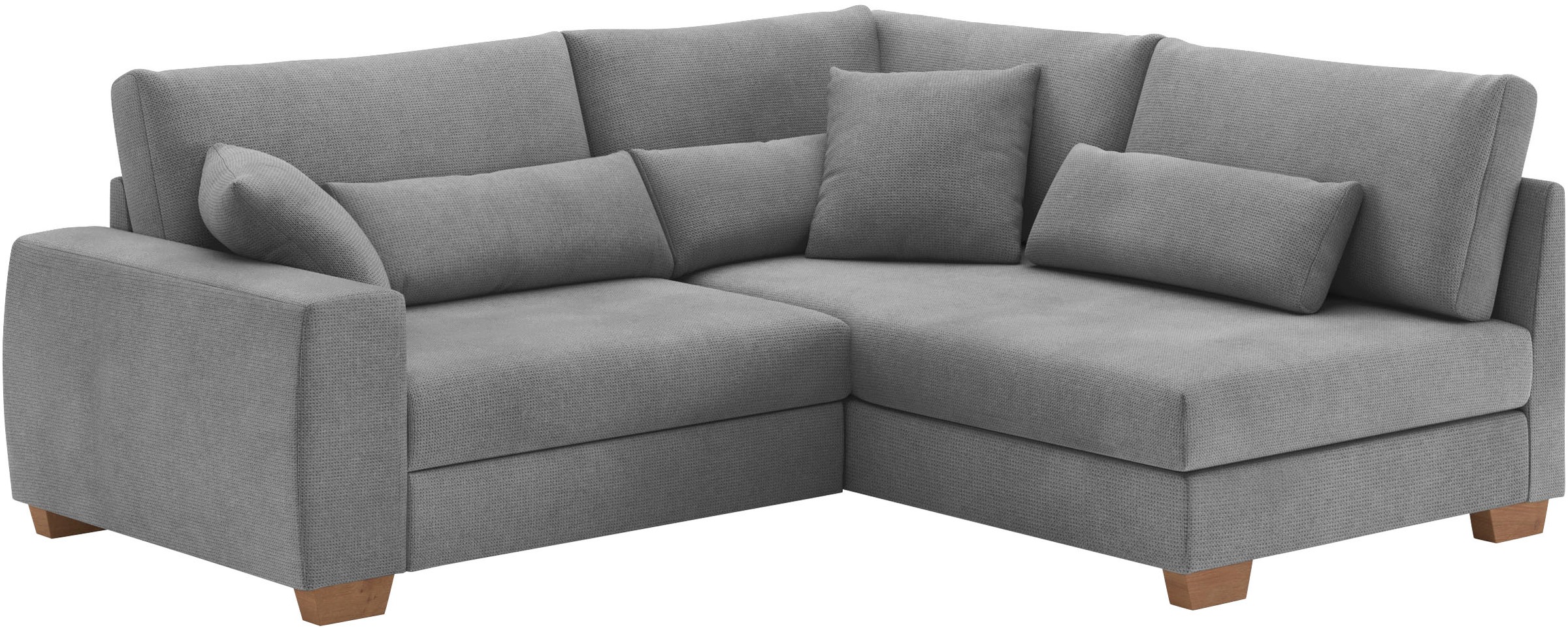 Mr. Couch Ecksofa »Helena L-Form, bis 140 kg belastbar«, mit Taschenfederkern, wahlweise mit Bettfunktion