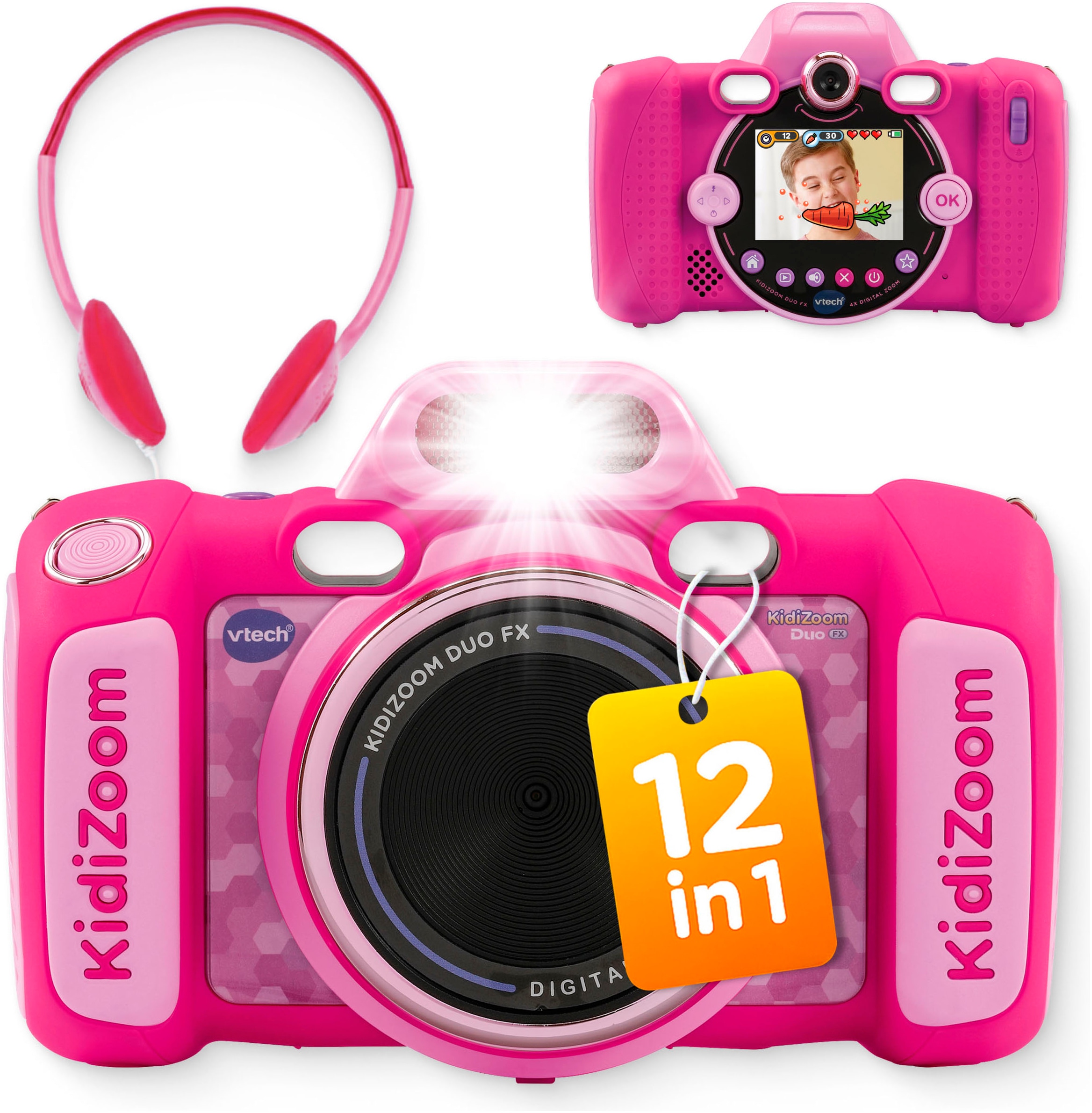 Vtech® Kinderkamera »KidiZoom Duo FX pink« , inkl. inkluisve Kopfhörer