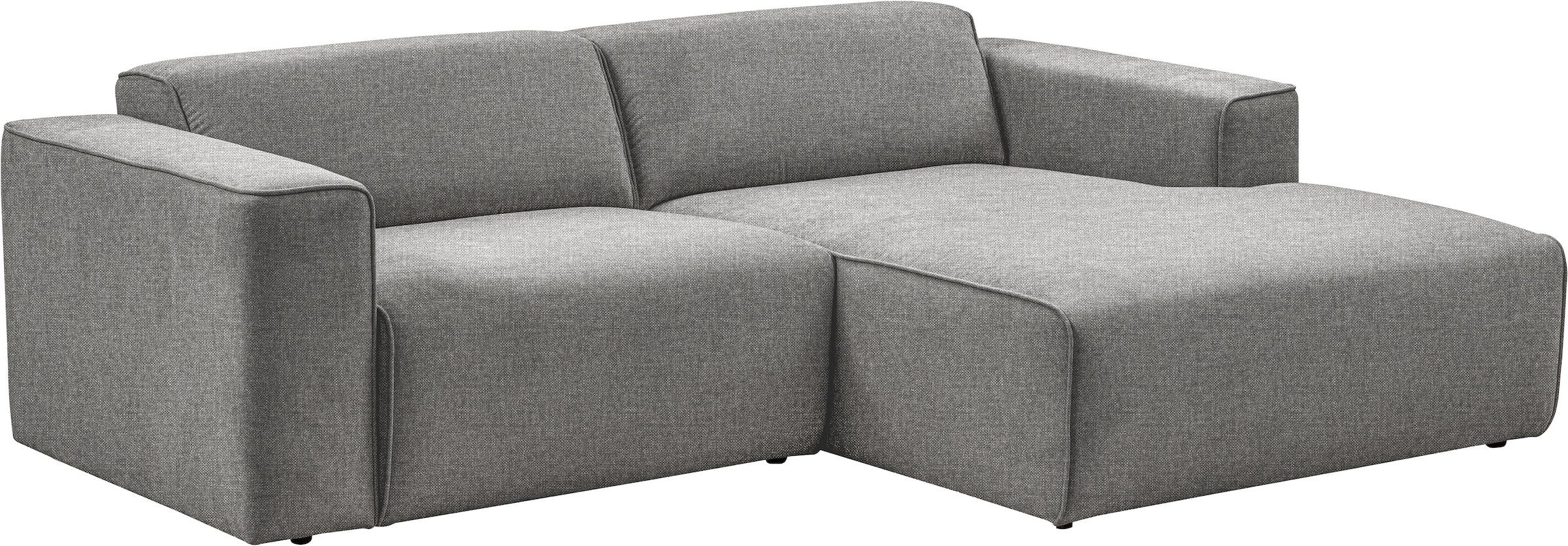 andas Ecksofa »Noord«, mit Kedernaht, Breite 234 cm, Cord, Struktur, Webstoff