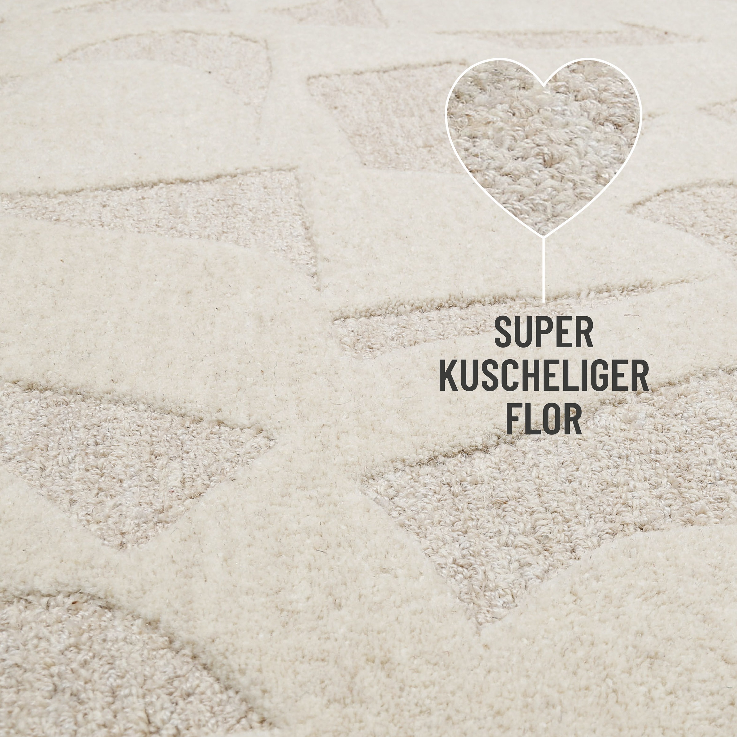 Wecon home Teppich »Ocean State«, rechteckig, 10 mm Höhe, handgefertigt, gemustert, pflegeleicht, Wolle, Wohnzimmer, Esszimmer