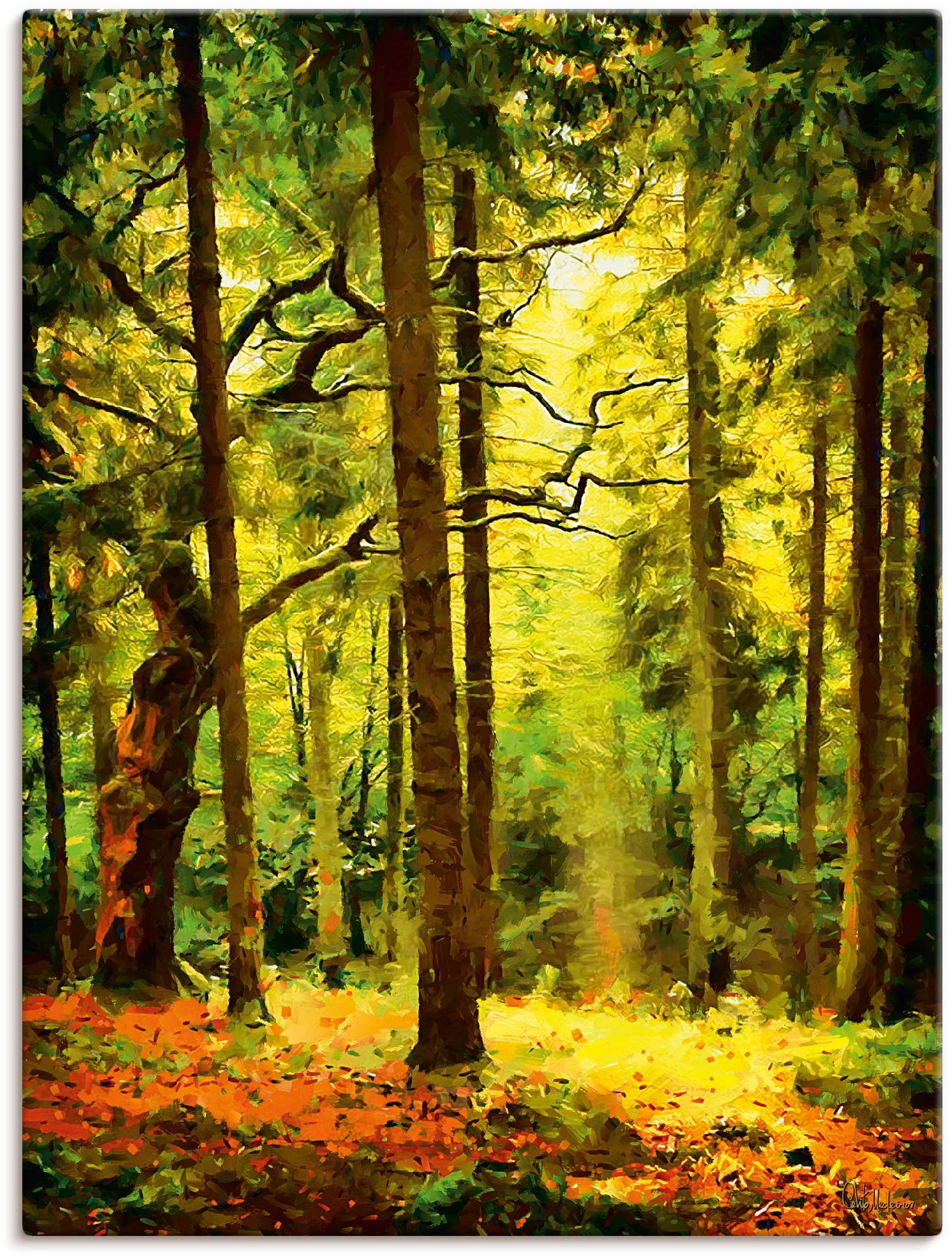 Artland Leinwandbild »Wald II« Waldbilder 1 Stk. tlg. auf Keilrahmen gespan günstig online kaufen