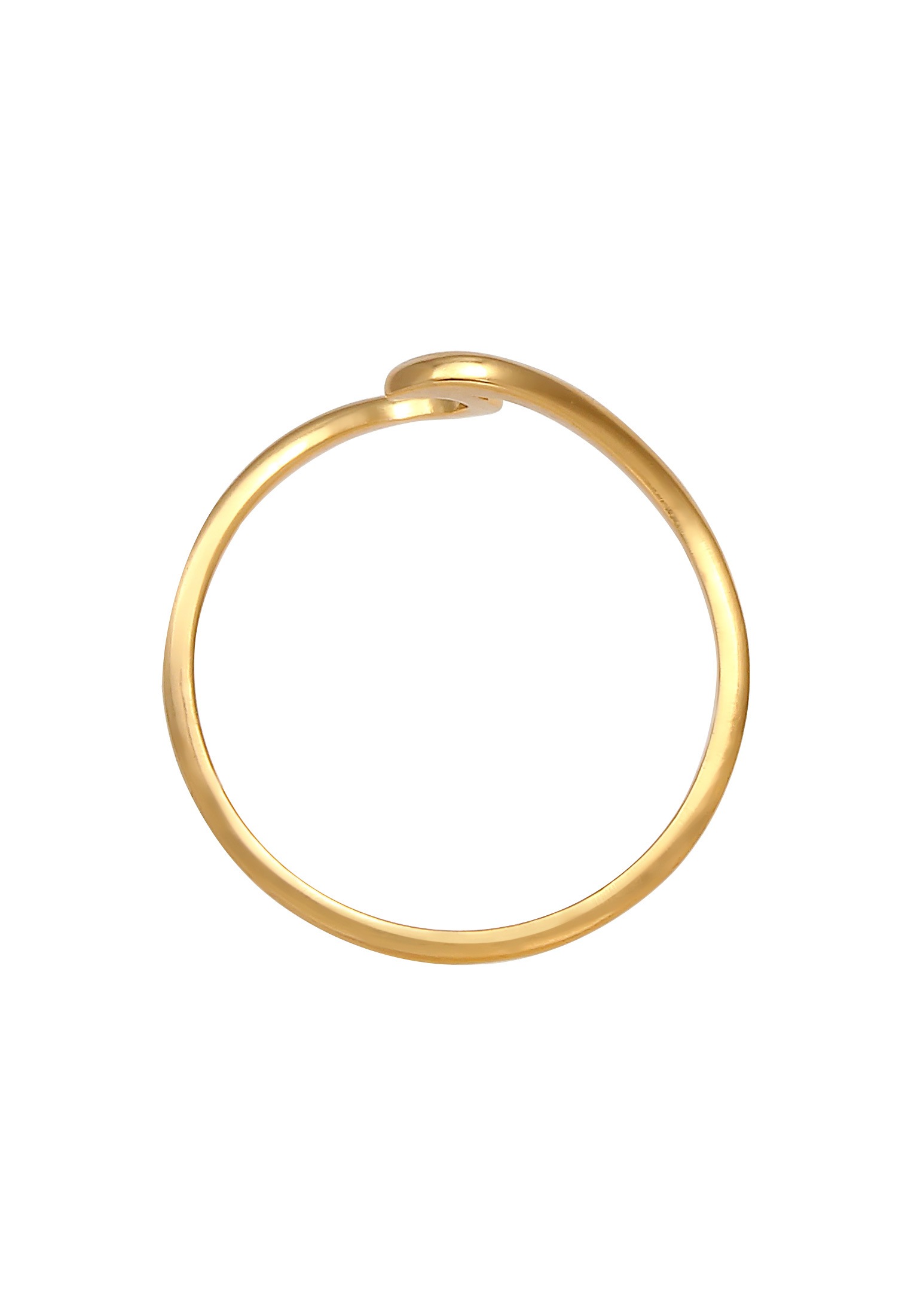 Elli Premium Fingerring »Wellen Wave Strand Maritim 375 Gelbgold«