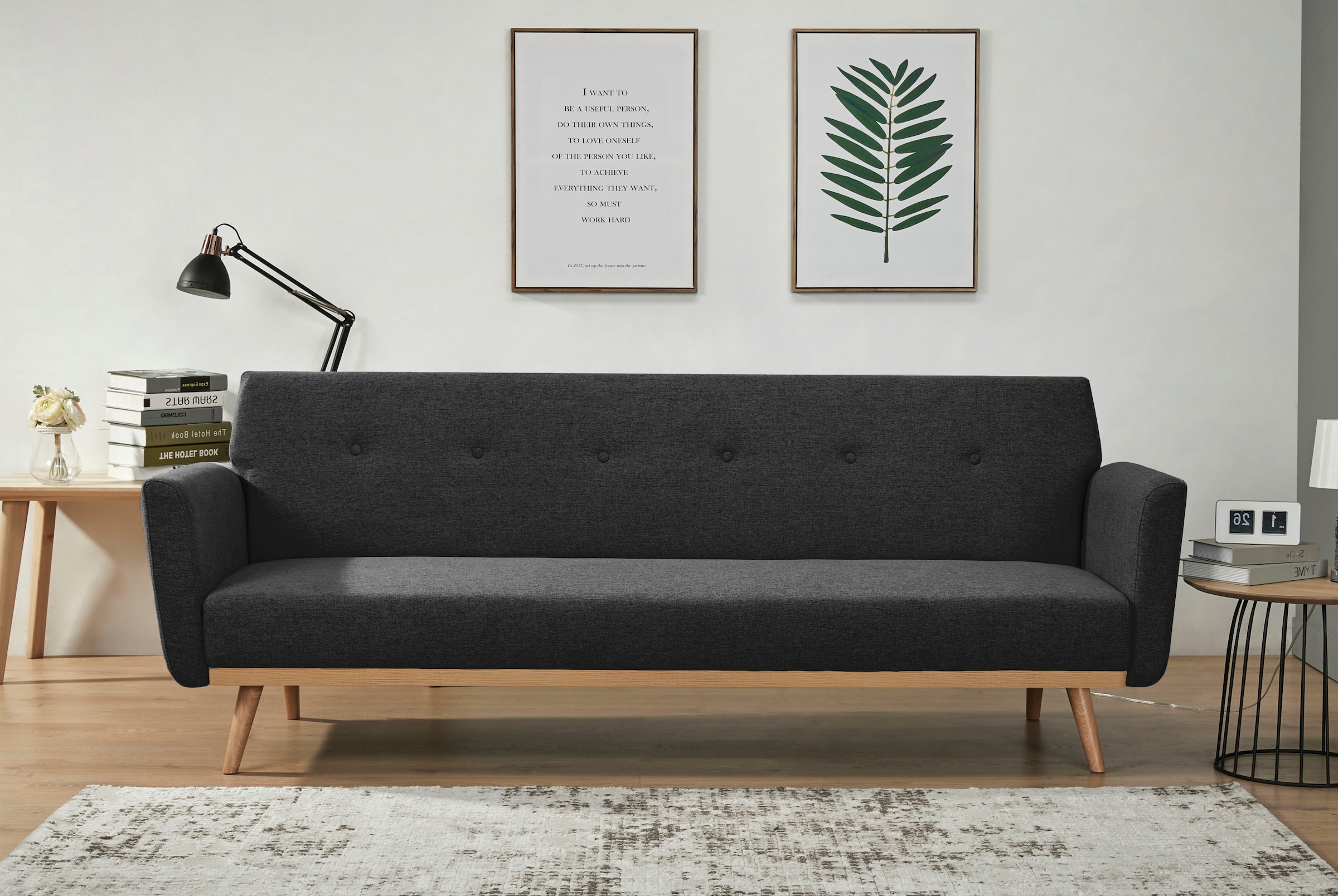 SalesFever Schlafsofa »Komfortables Schlafsofa zum Entspannen«, Knopfheftun günstig online kaufen
