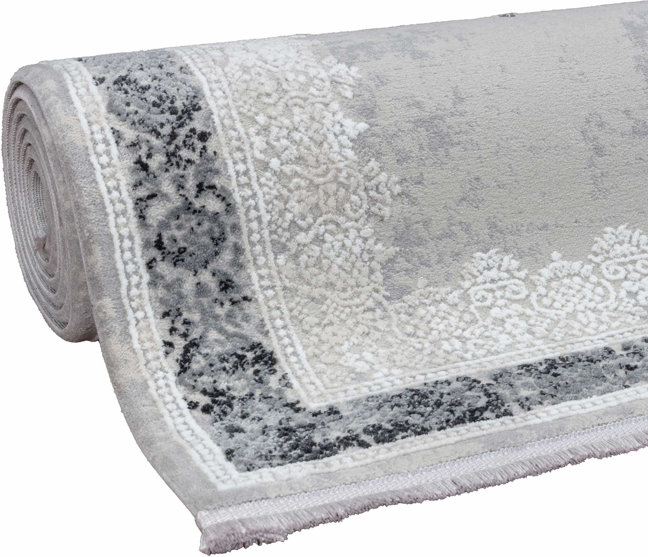 Sehrazat Teppich »Glory 240«, rechteckig, 10 mm Höhe, Wohnzimmer, Kurzflor, Hoch-Tief-Struktur