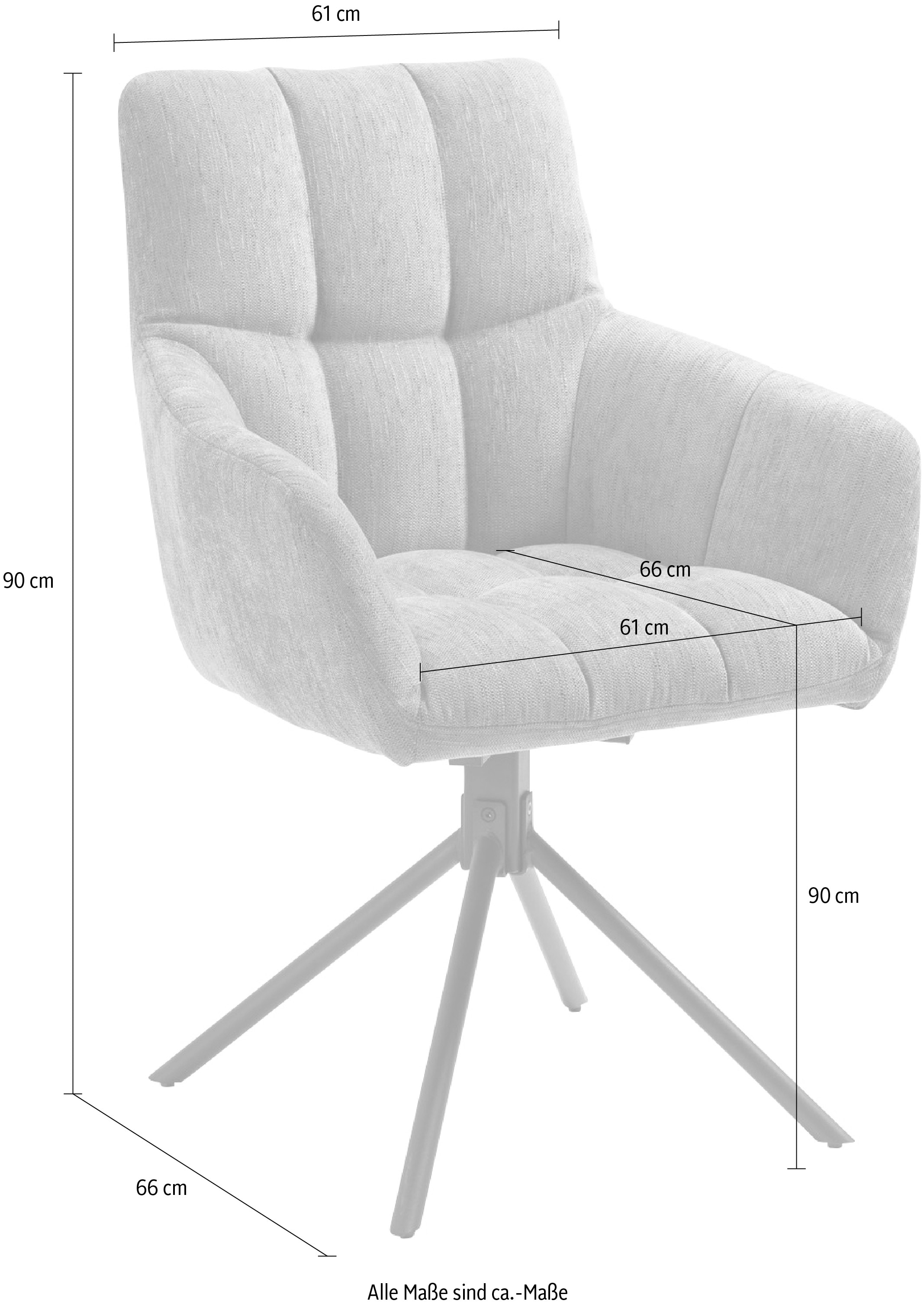 Home affaire Esszimmerstuhl »Nizza«, (Set), 2 St., Boucle, mit Bouclé Bezug