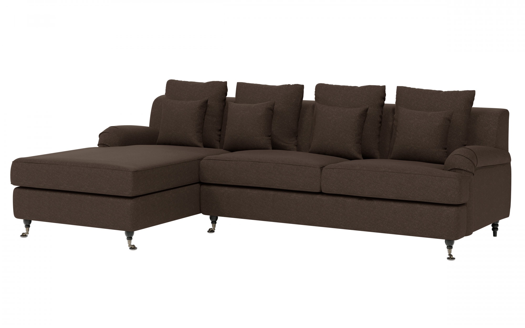 Guido Maria Kretschmer Home&Living Ecksofa »NORIN L-Form«, zwei Fußarten: vorne - Rollen, hinten - Holzfüße