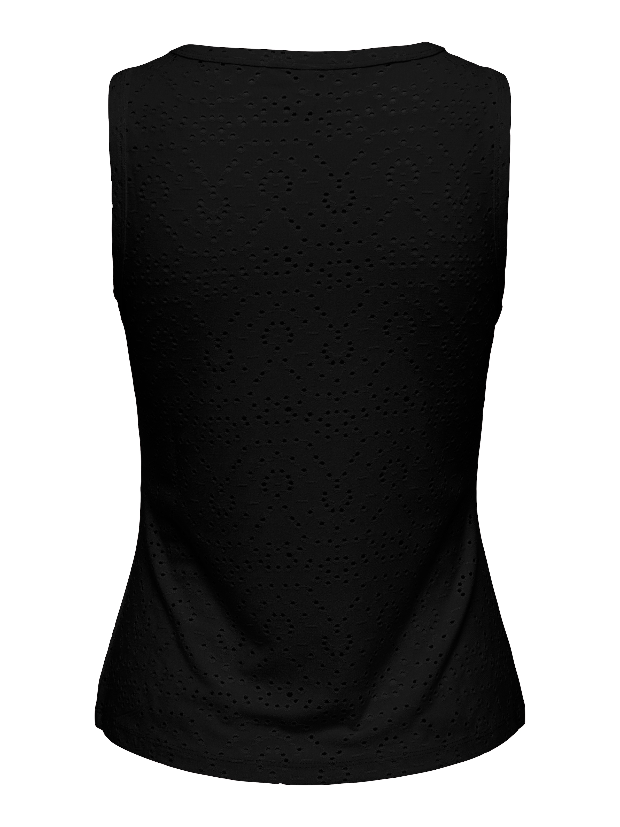 ONLY Spitzentop »ONLSMILLA S/L V-NECK TOP JRS« Materialmix, regular fit, V-Ausschnitt