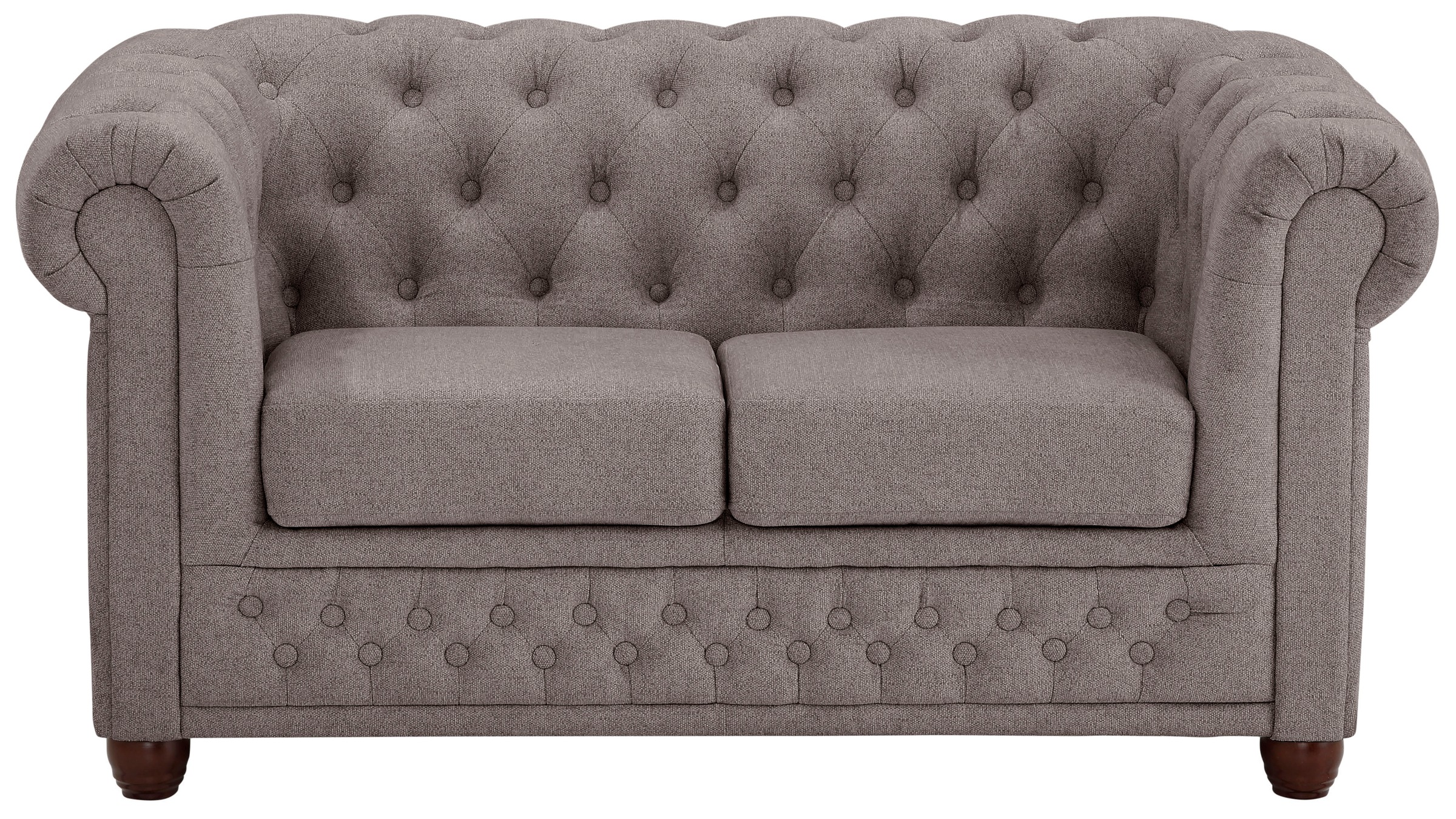 Home affaire Chesterfield-Sofa »New Castle«, mit hochwertiger Knopfheftung in Chesterfield-Design, B/T/H: 148/86/72