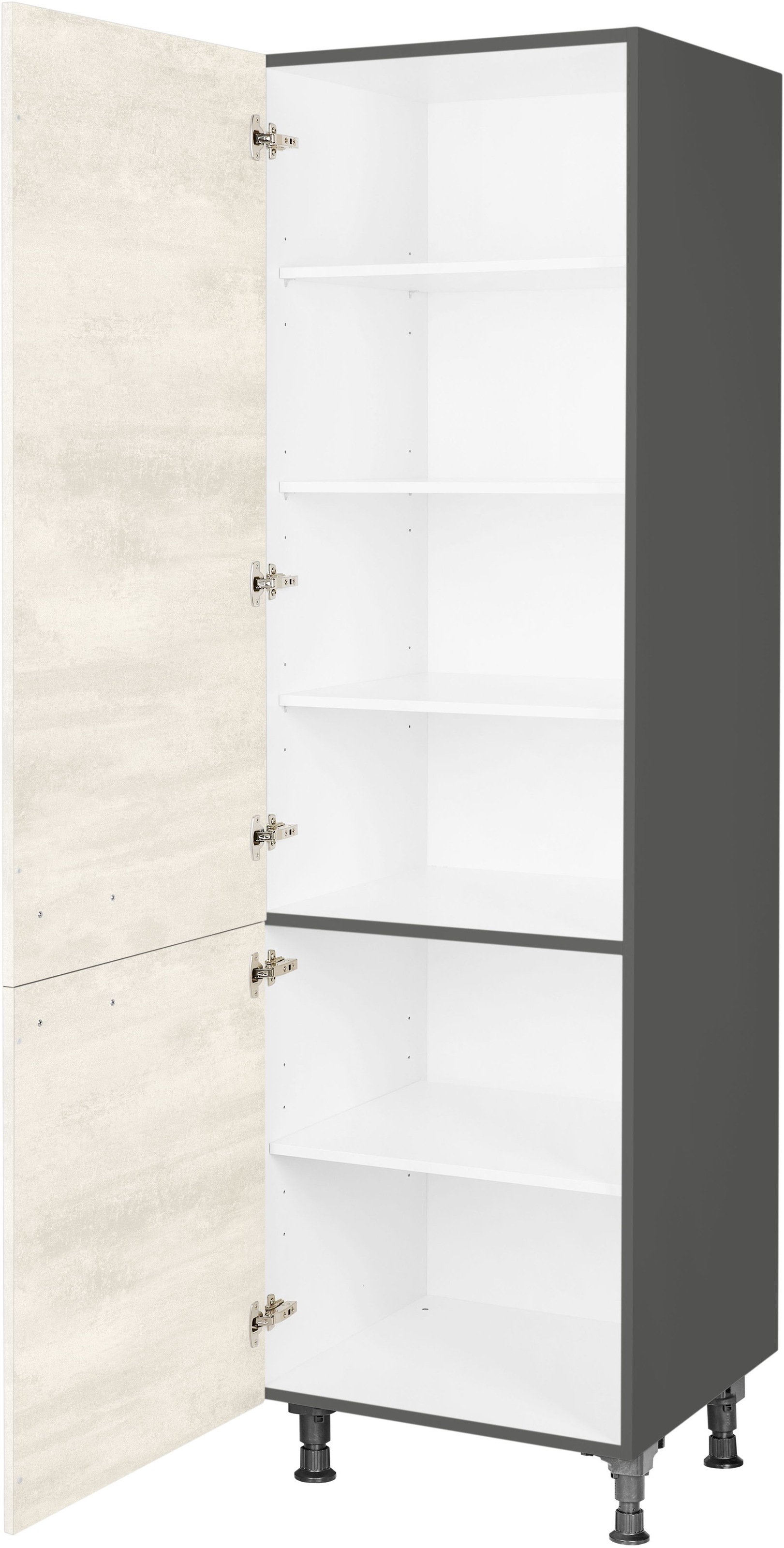 nobilia® Hochschrank »"Riva", Ausrichtung wählbar, mit zwei Türen, vormontiert,«, Breite/Höhe: 60/216,6 cm