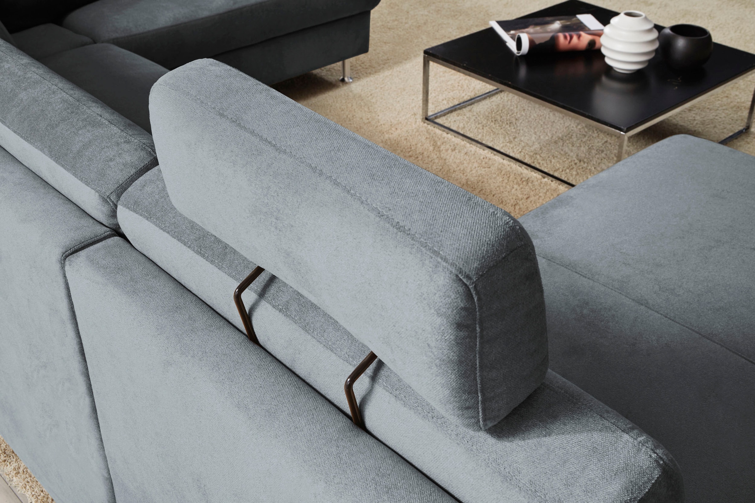 CALIZZA INTERIORS Wohnlandschaft »Onyx U-Form«, (3 St.), wahlweise mit Bettfunktion und Bettkasten