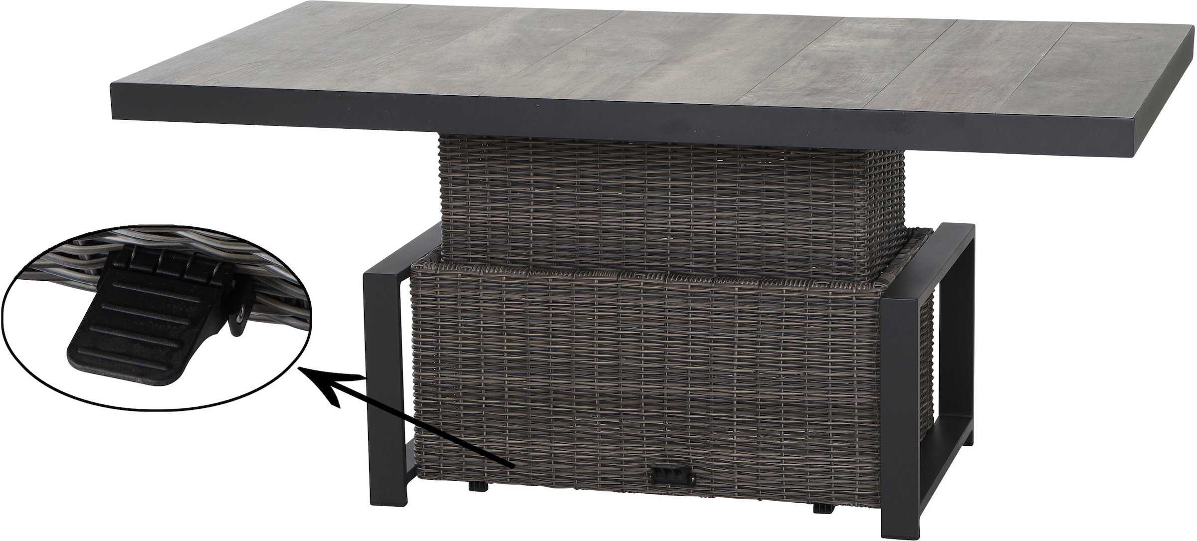 Siena Garden Gartenlounge-Set »Corido«, (Set, 9 tlg.), bestehend aus 2 Sesseln, 1 Sofa, 1 Tisch und 5 Auflagen