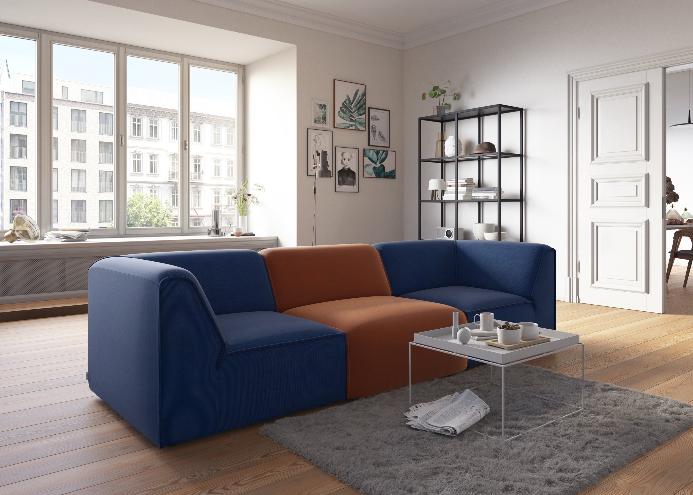 RAUM.ID Sessel »Merid Sofa-Mittelelement, Maße B/T/H: 84/97/46 cm«, als Modul oder separat verwendbar, für individuelle Zusammenstellung