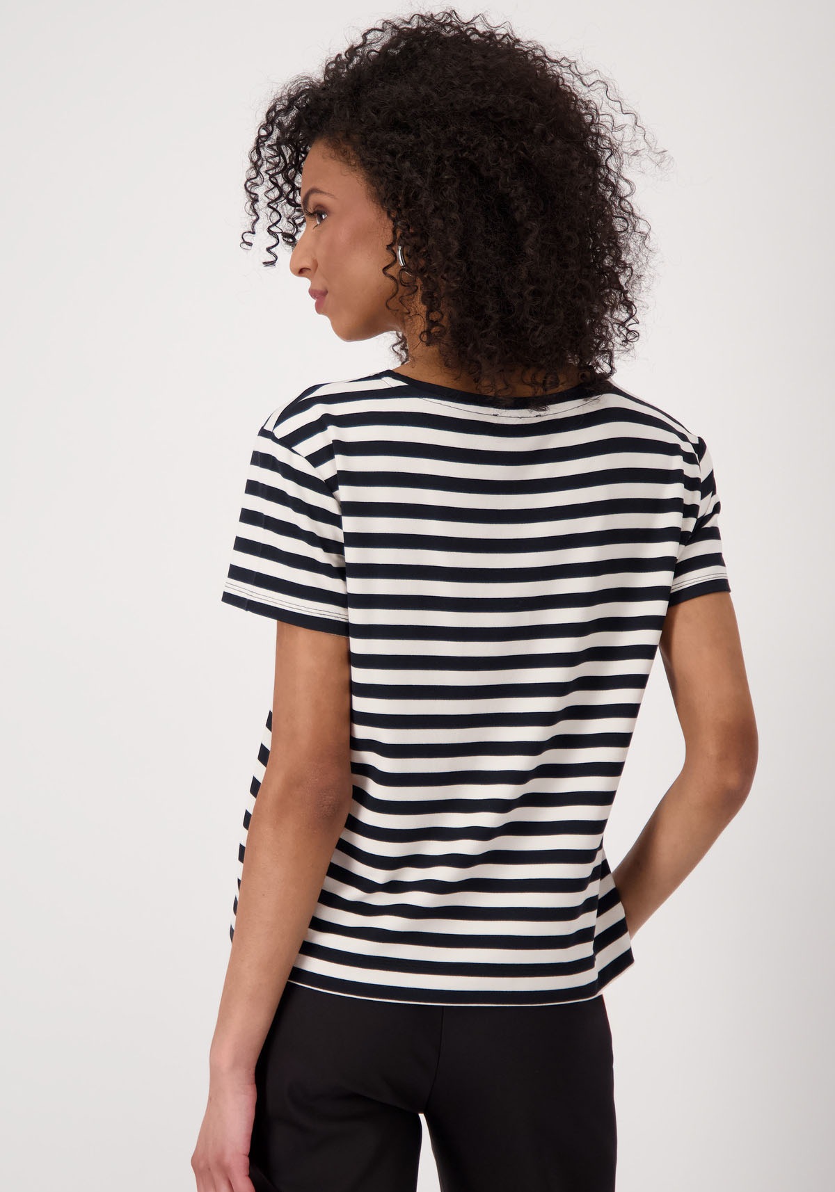 Monari T-Shirt »Shirt Ringel«, Mit Rundhalsausschnitt