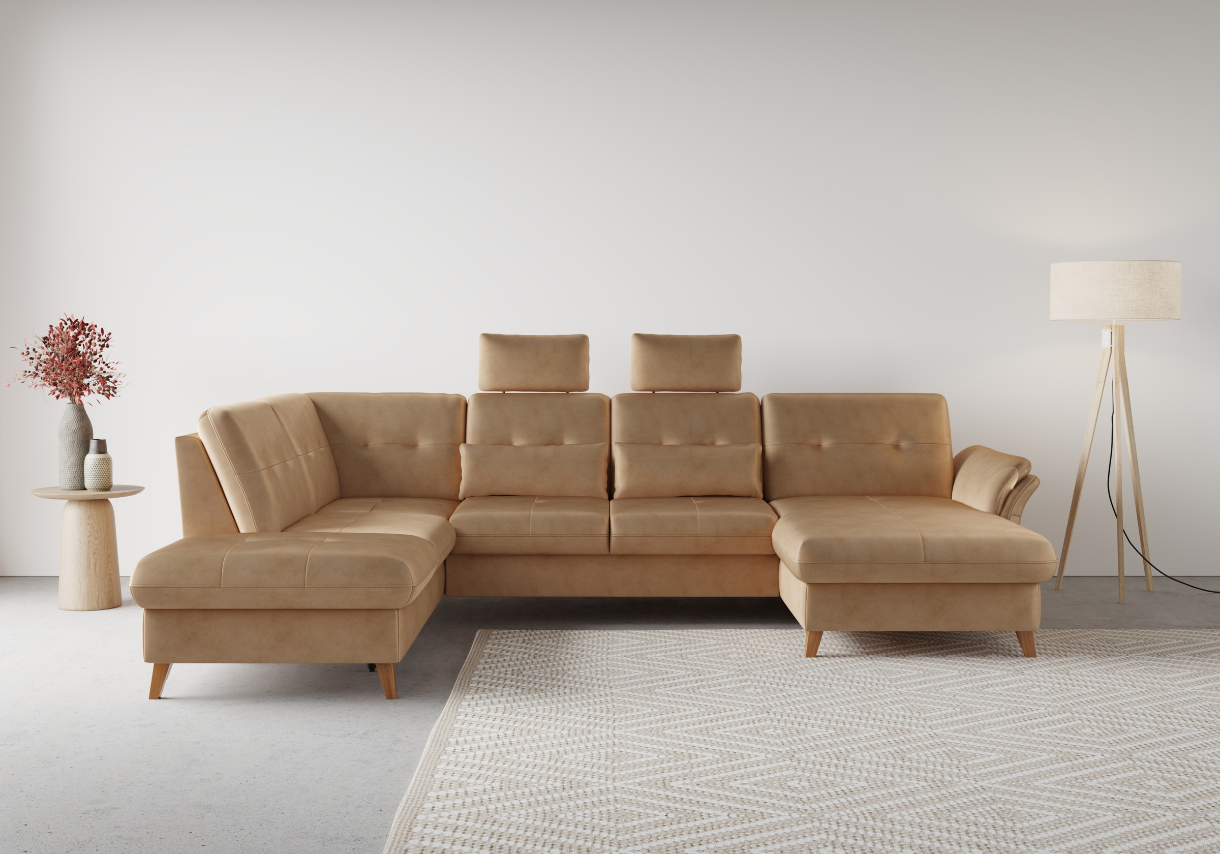 sit&more Wohnlandschaft »Göteborg«, inkl. Sitztiefenverstellung, wahlweise mit Bettfunktion & Bettkasten