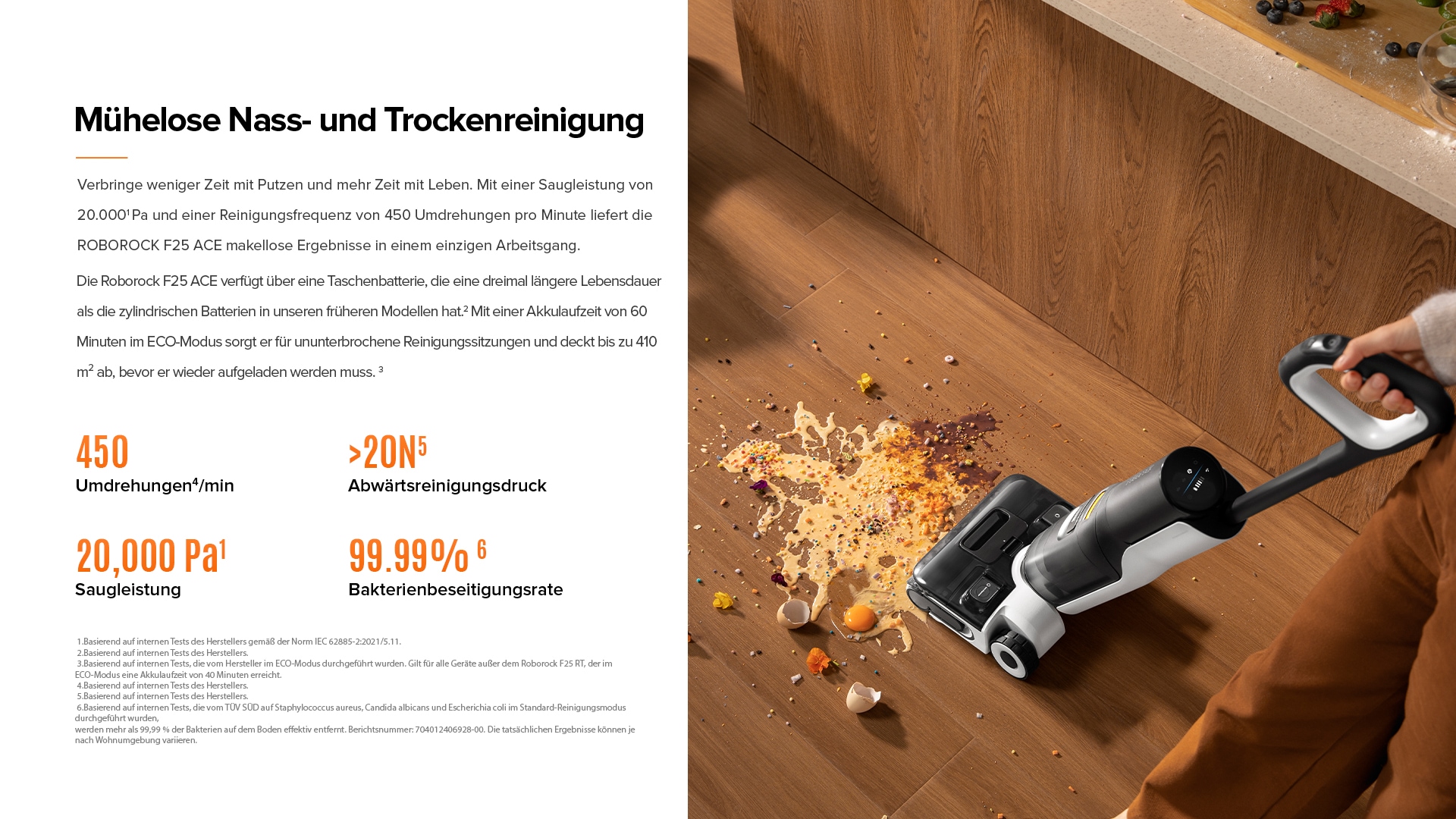 Roborock Nass-Trocken-Sauger »Morph Pro F25 ACE« Leistungsstarker Nass-Trocken-Sauger mit intelligenter Selbstreinigung