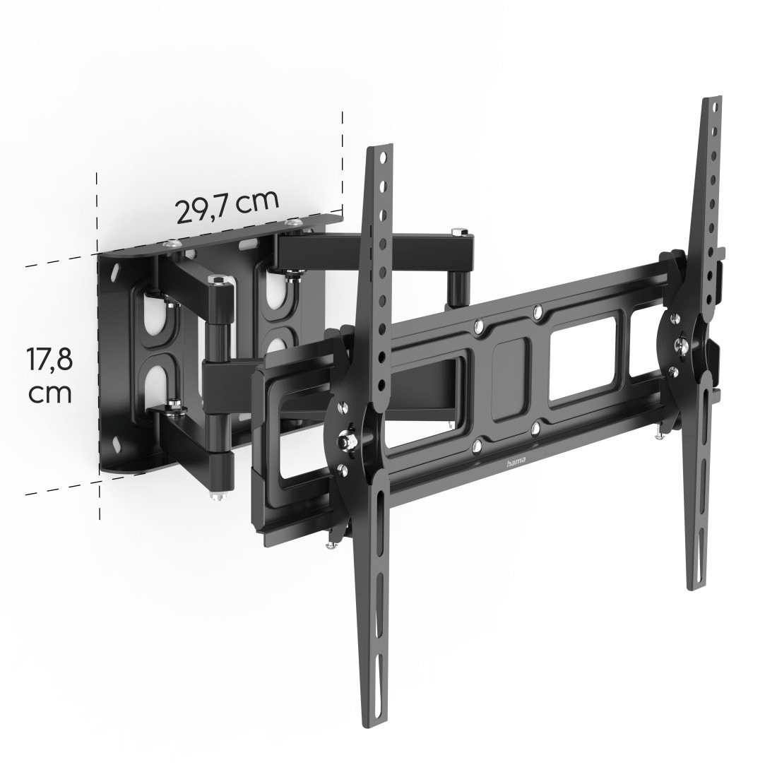 Hama TV-Wandhalterung »TV-Wandhalterung, 81 - 213 cm (32 - 84"), Full-Motion, Schwarz«, bis 213 cm Zoll, 43", 50", 55", 65", bis 50 kg, schwenkbar, neigbar, ausziehbar