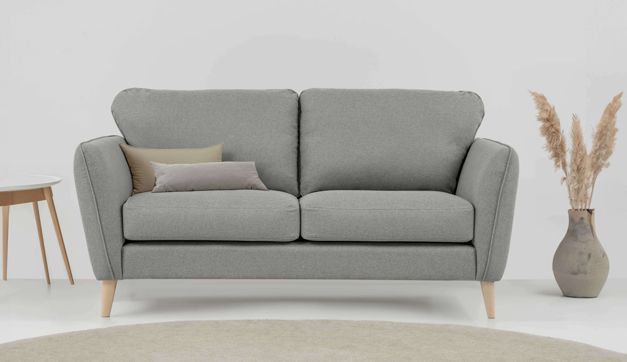 Home affaire 2-Sitzer »MARSEILLE Sofa 170 cm«, mit Massivholzbeinen aus Eiche, verschiedene Bezüge und Farbvarianten