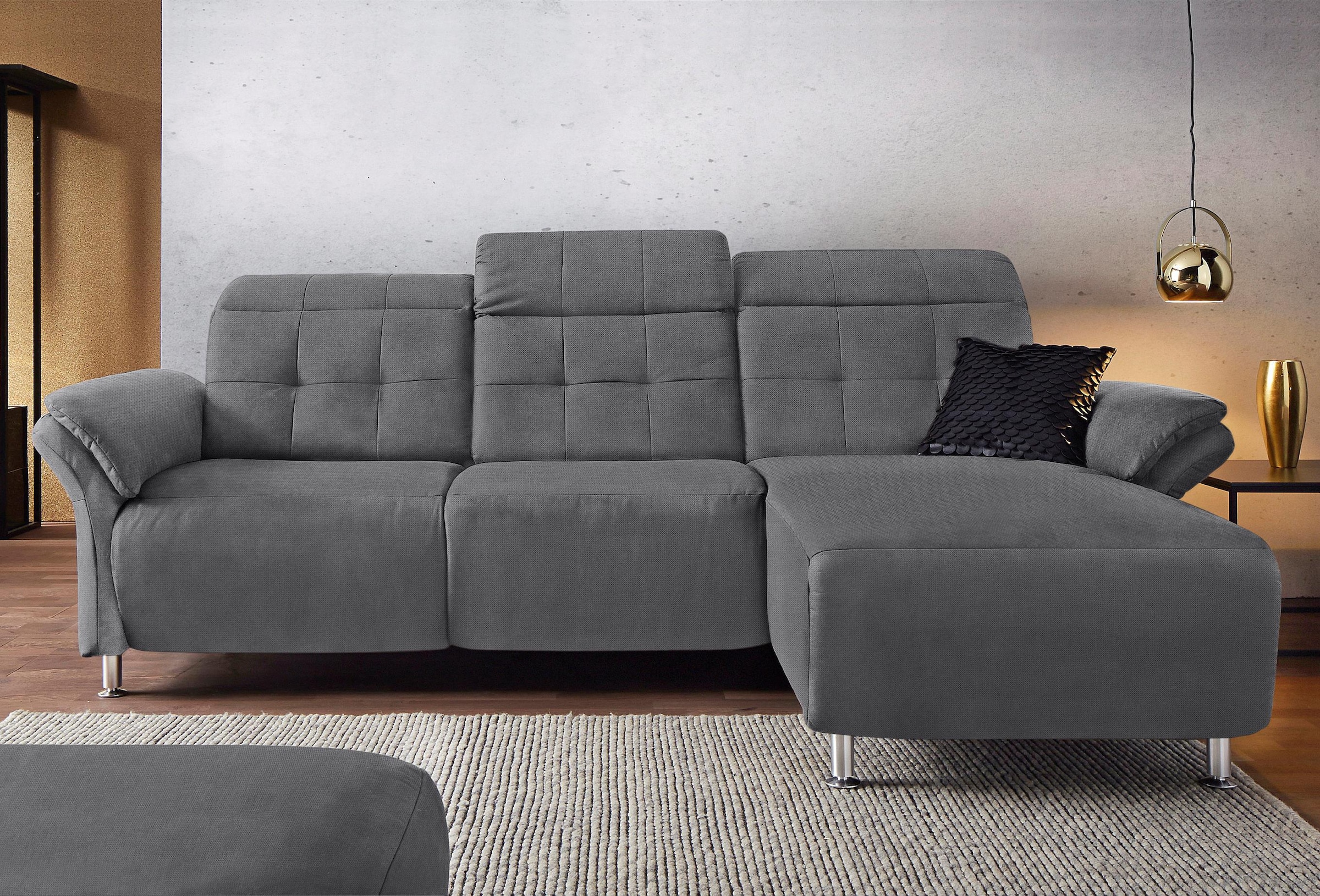 Home affaire Ecksofa »Manhattan L-Form« 2 Sitze mit elektrischer Relaxfunkt günstig online kaufen