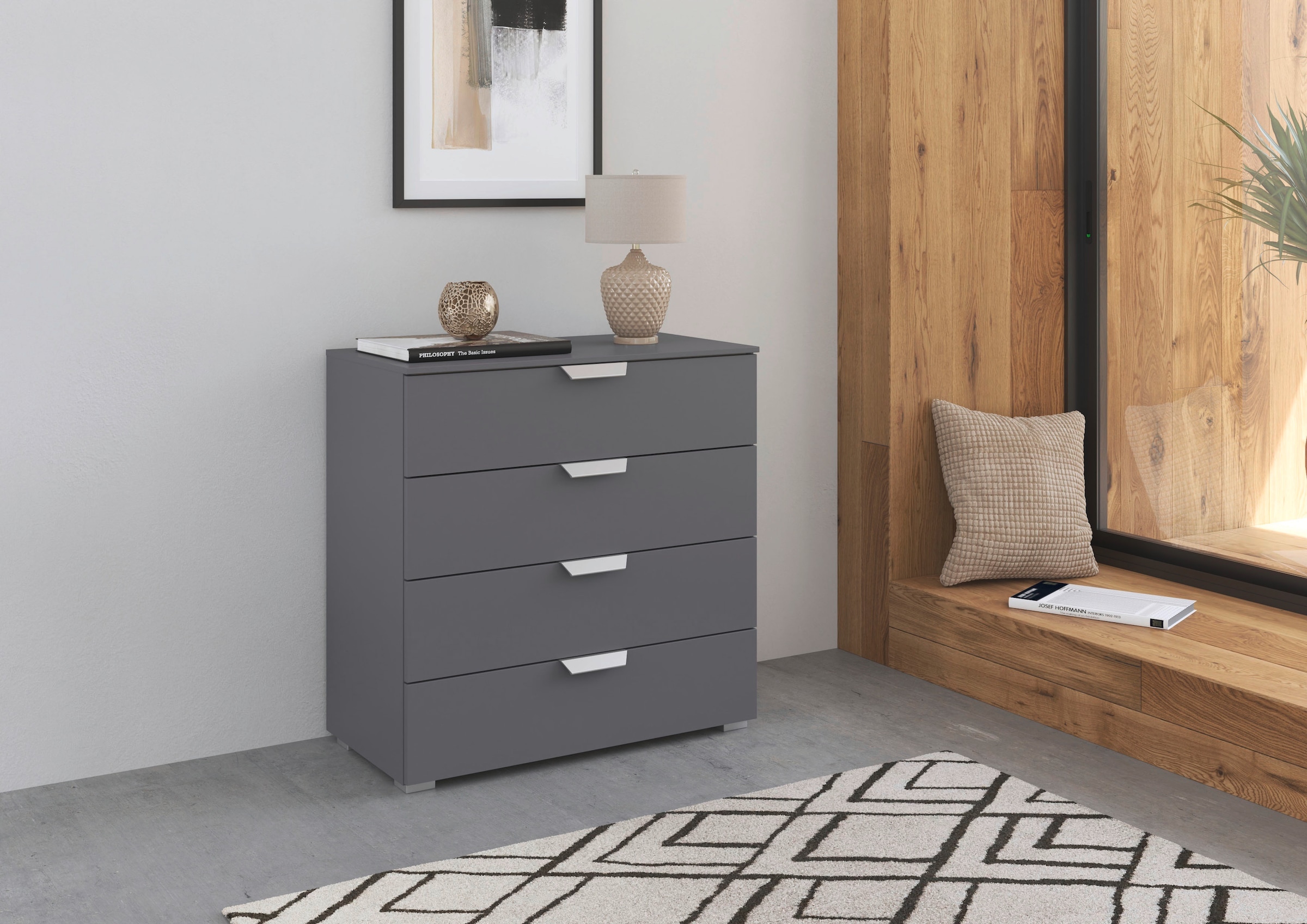 rauch Schubkastenkommode »Sideboard Schubladenkommode ORIAS mit Dekor- oder Hochglanzfront«, (Breite 80 cm), vier große und geräumige Schubladen mit viel Stauraum MADE IN GERMANY