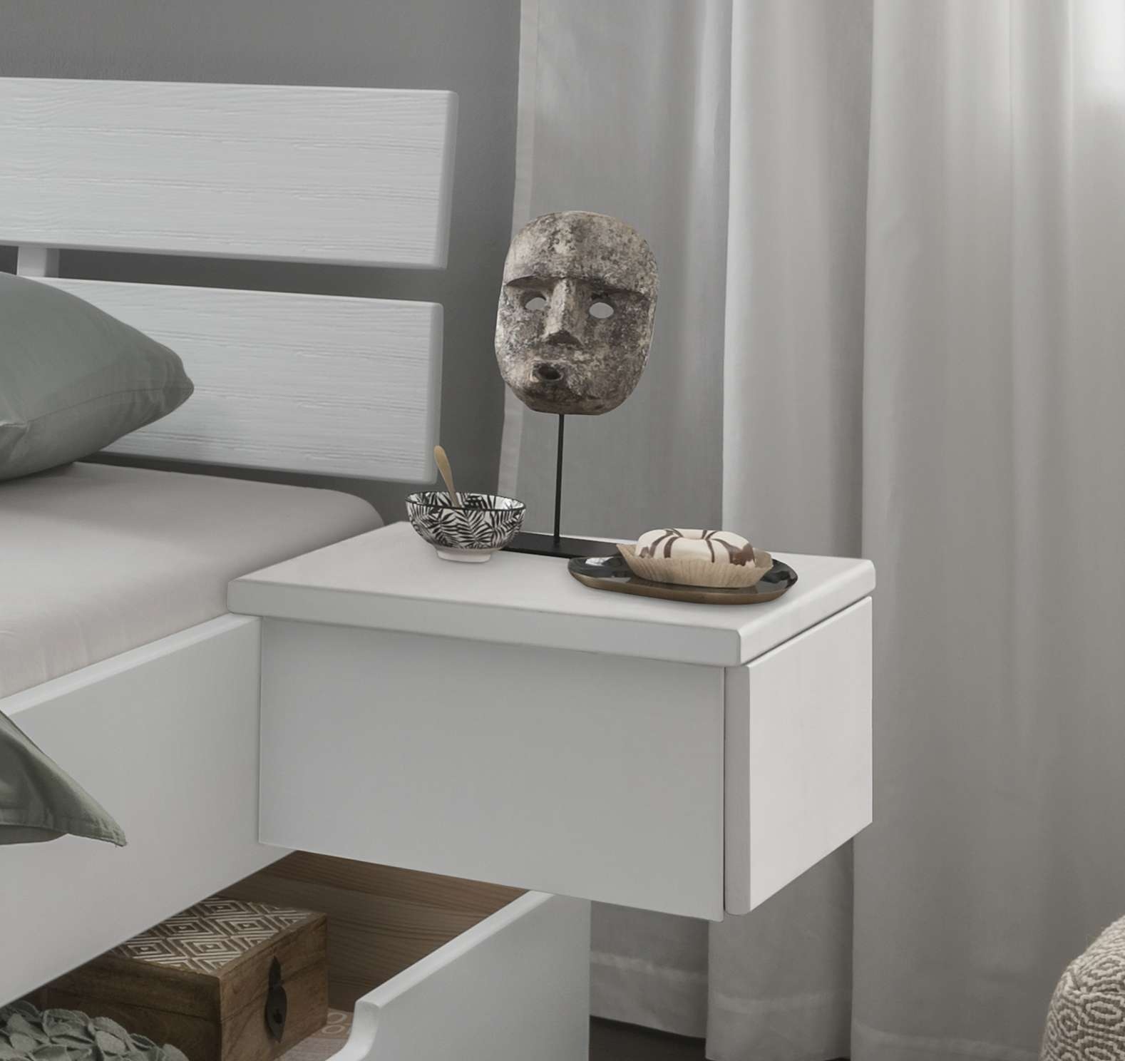 Home affaire Nachttisch "Progress Bettablage Links, Hängeschrank, Nachtkons günstig online kaufen