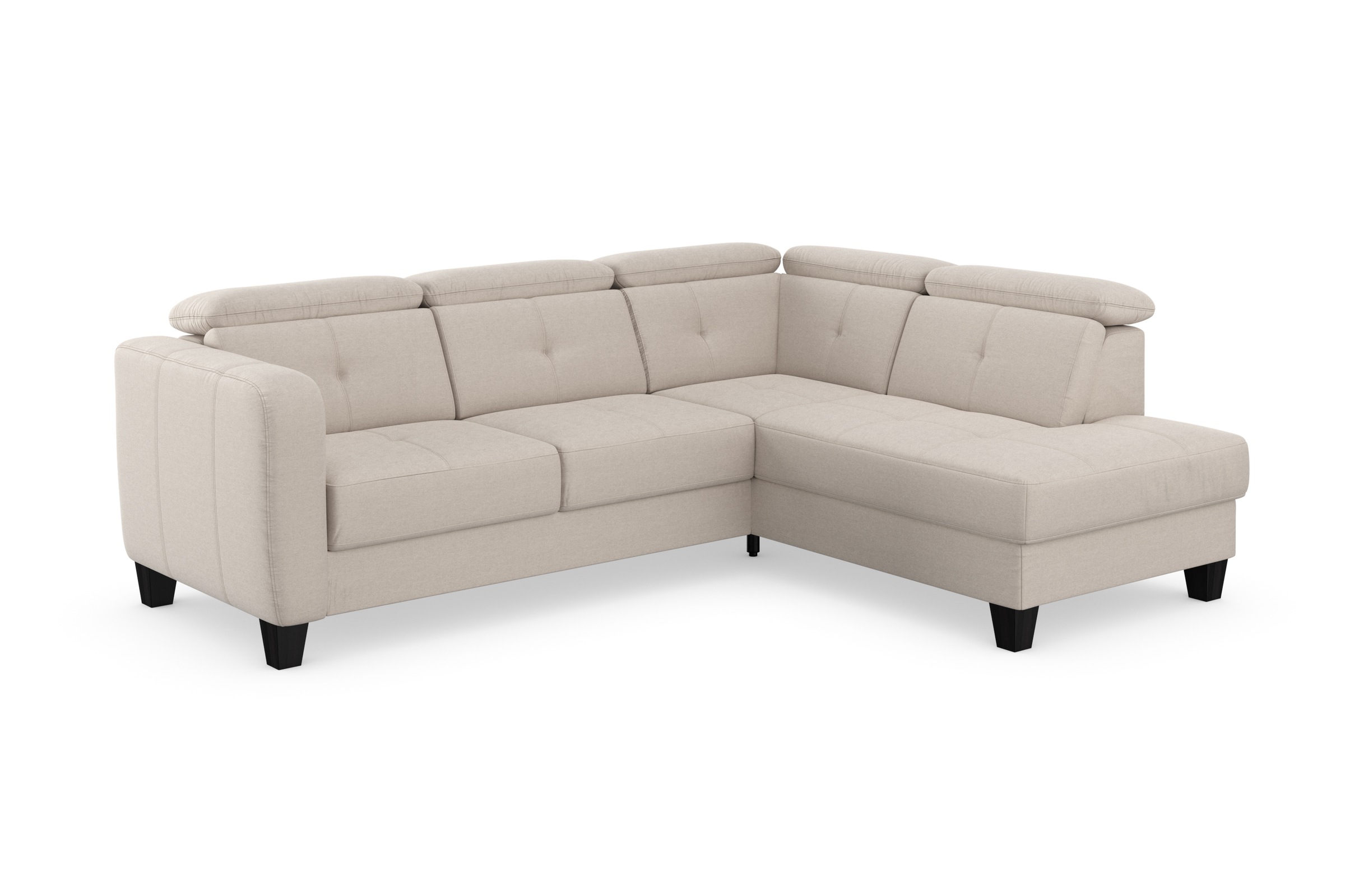 sit&more Ecksofa »Belluci L-Form«, inklusive Federkern, wahlweise mit Bettfunktion und Bettkasten