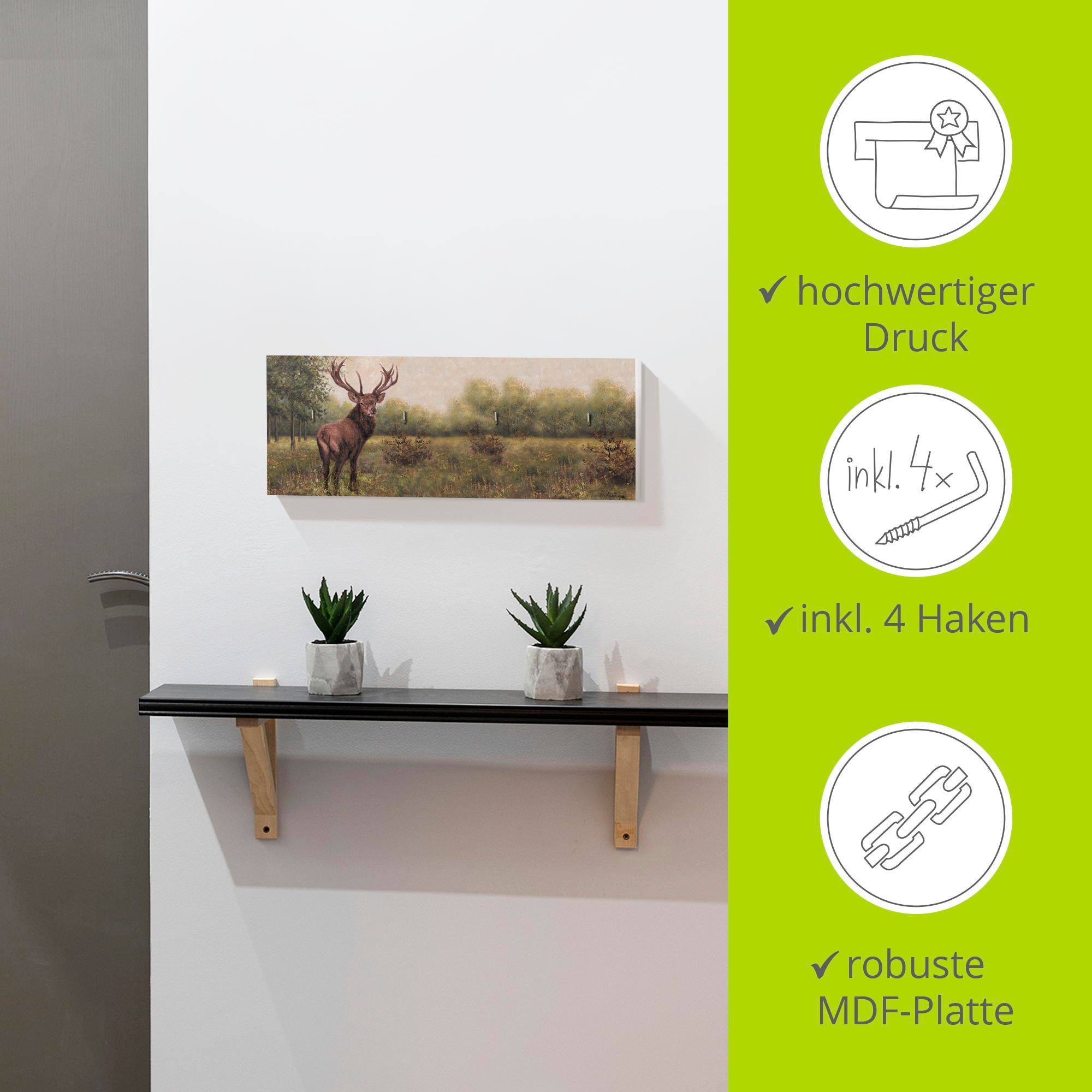 Artland Hakenleiste »Hirsch«, MDF
