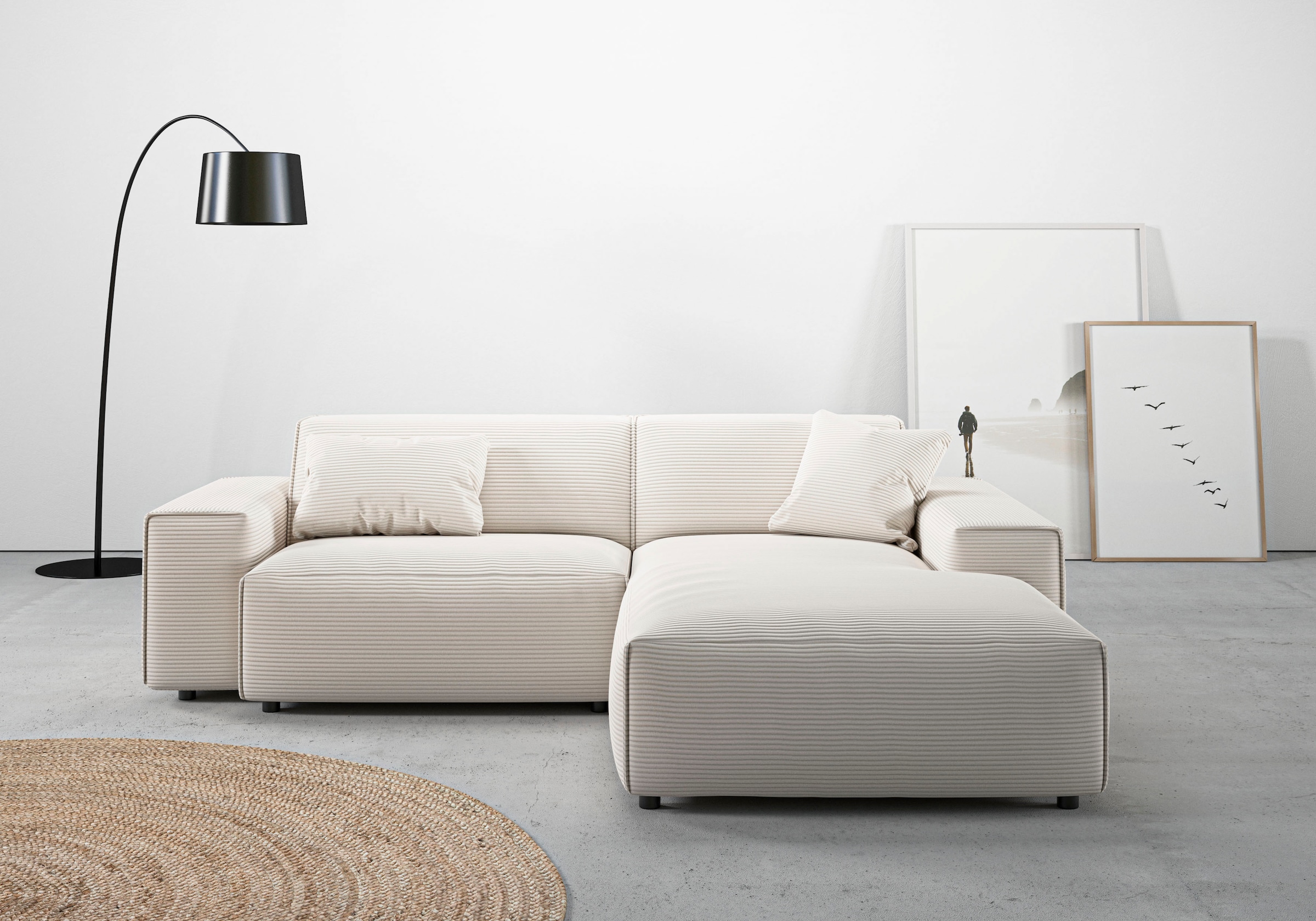 andas Ecksofa "Glimminge L-Form auch in Breitcord, Feincord + Easy care-Bez günstig online kaufen