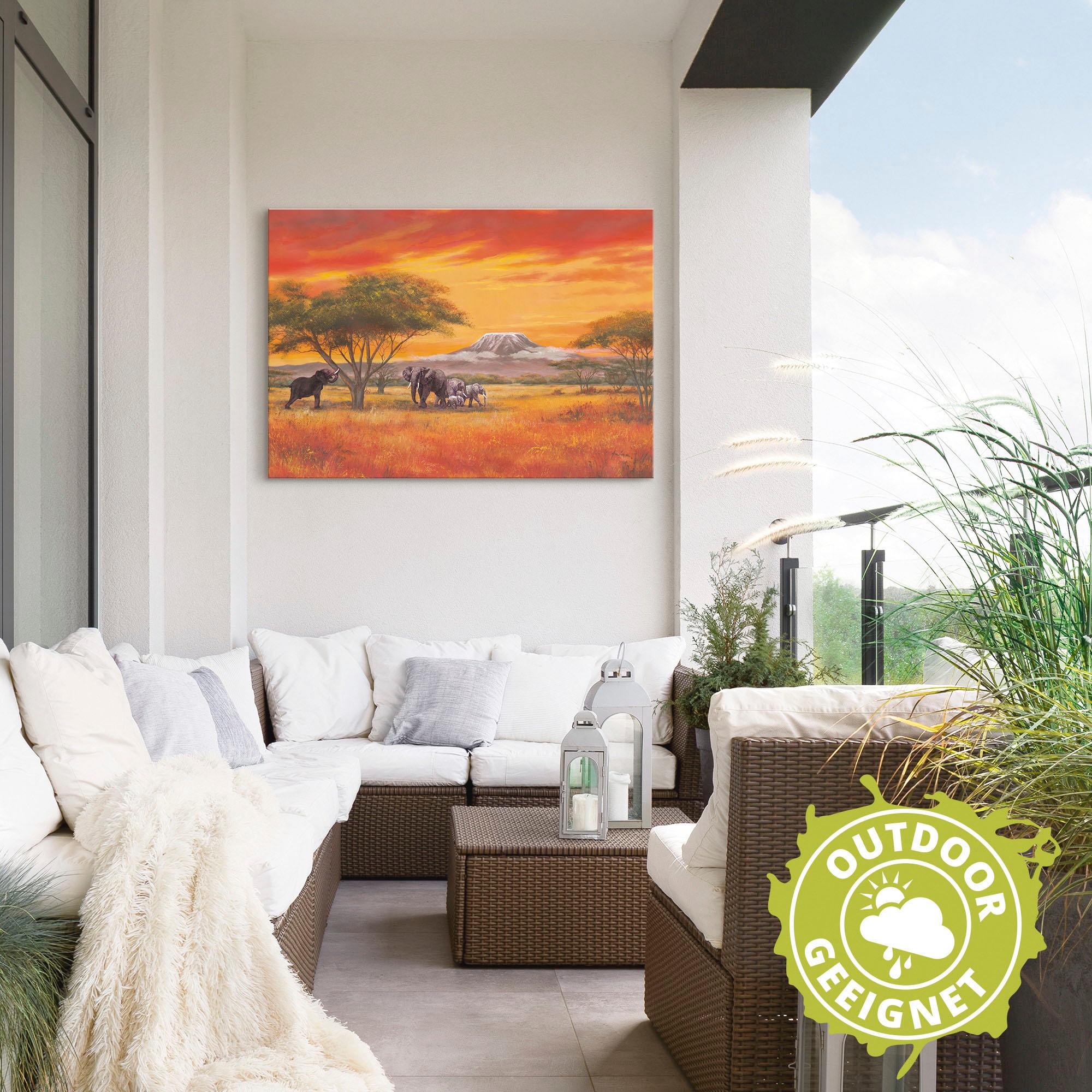 Artland Wandbild »Elefanten«, Elefanten Bilder, (1 St.), als Alubild, Outdoorbild, Leinwandbild, Poster, Wandaufkleber
