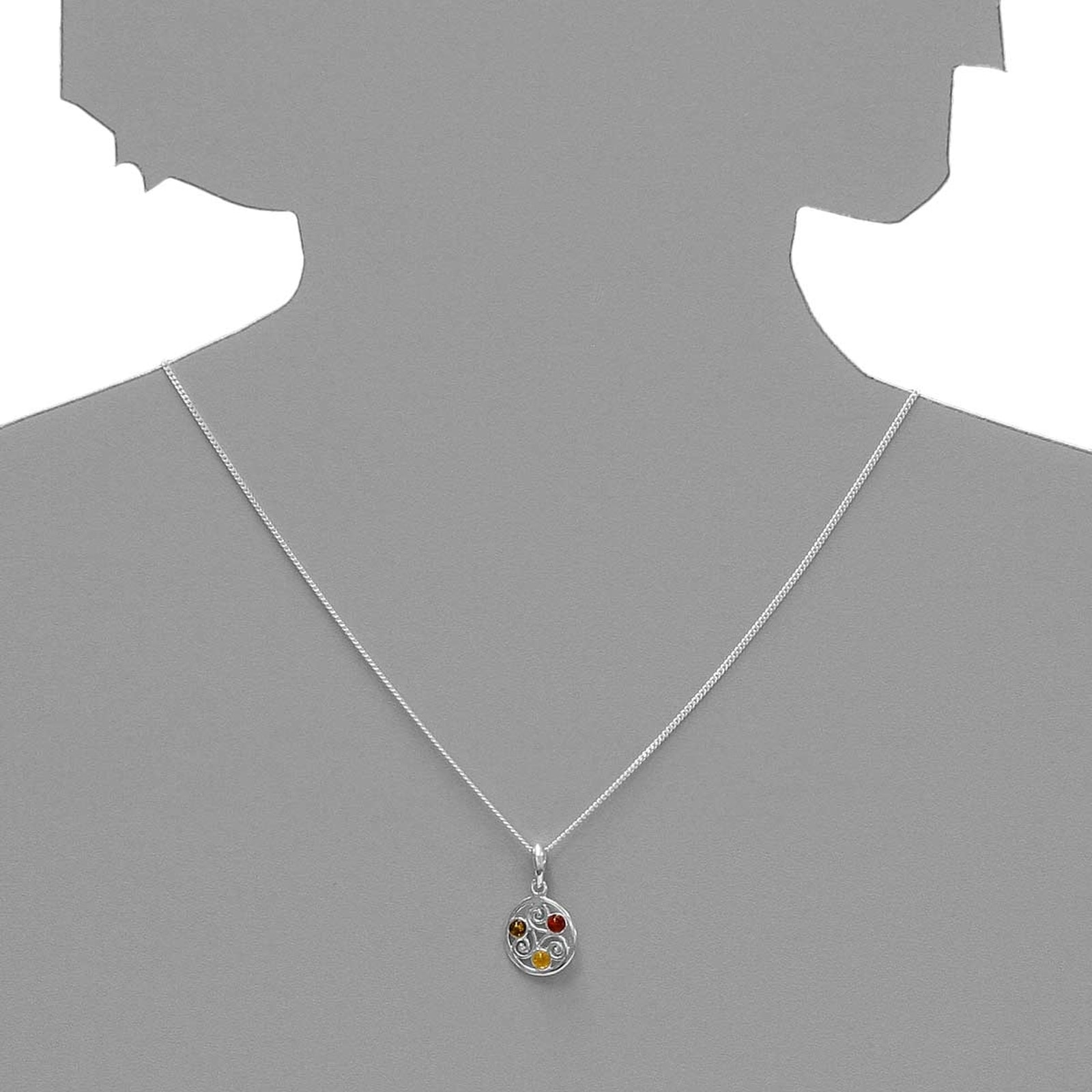 OSTSEE-SCHMUCK Kette mit Anhänger »Ostsee-Schmuck Kette mit Anhänger Keltische Fibel«, (2 tlg.)
