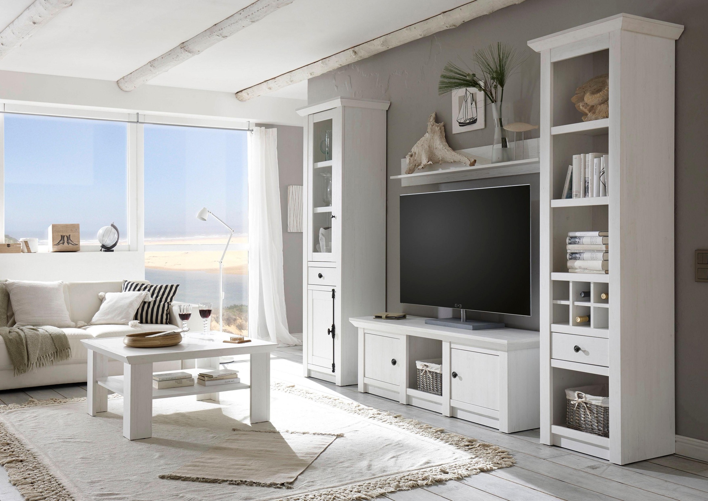 Home affaire Wohnwand »California« Besteht aus 1 Standregal, 1 Vitrine, 1 L günstig online kaufen