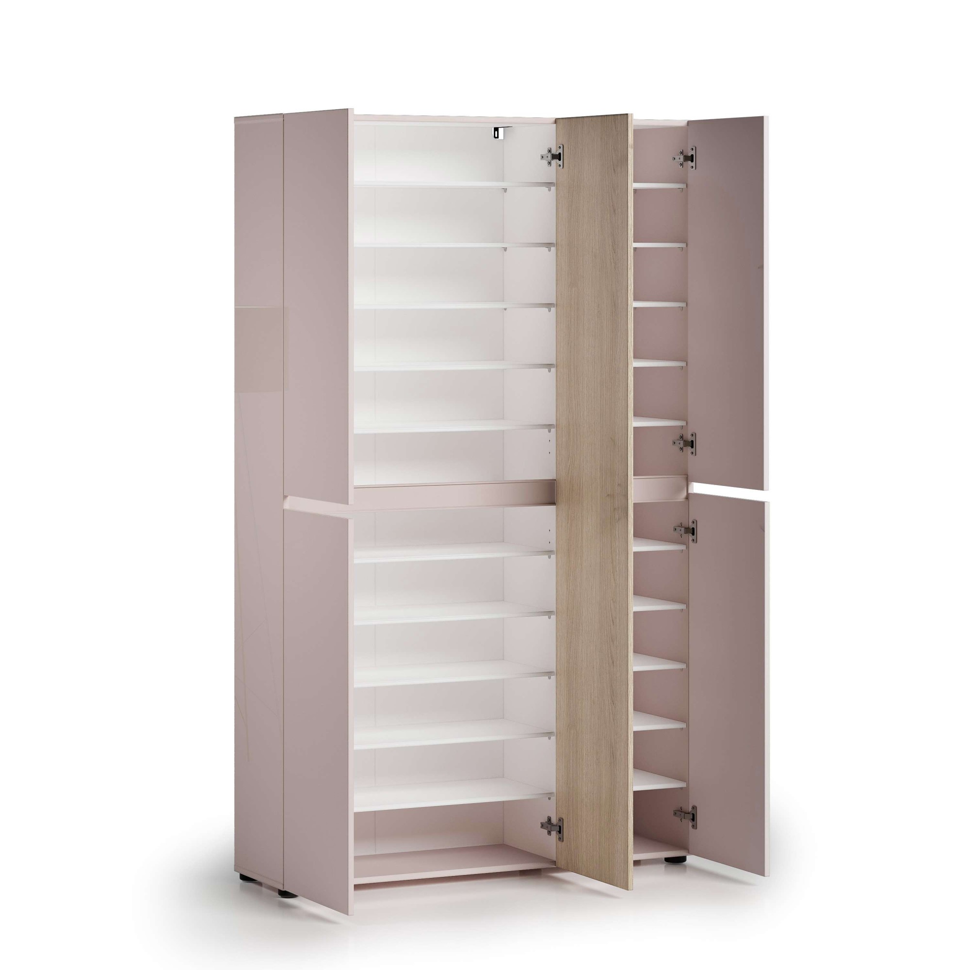 INOSIGN Schuhschrank »LADY, Schuhkommode,Schuhmöbel,Schuhablage,Schuhregal« 20 Einlegeböden,24 Fächer,ca. 58 Paar Schuhe-Maße: B/T/H:120x34x200 cm