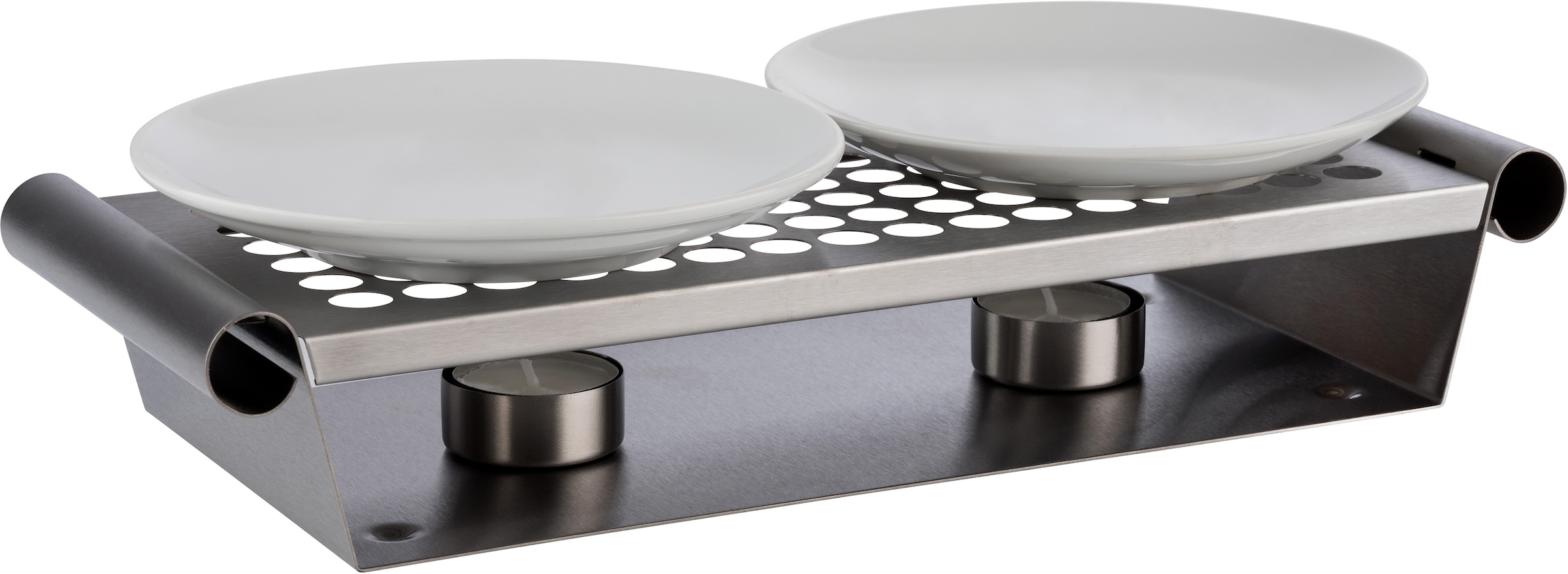 APS Speisenwärmer 2-flammig, matt poliert