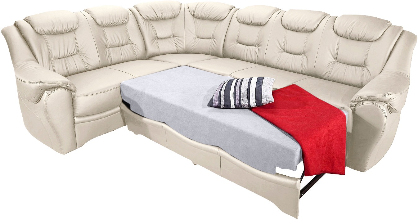 sit&more Ecksofa »Bellevue L-Form« wahlweise mit Bettfunktion günstig online kaufen