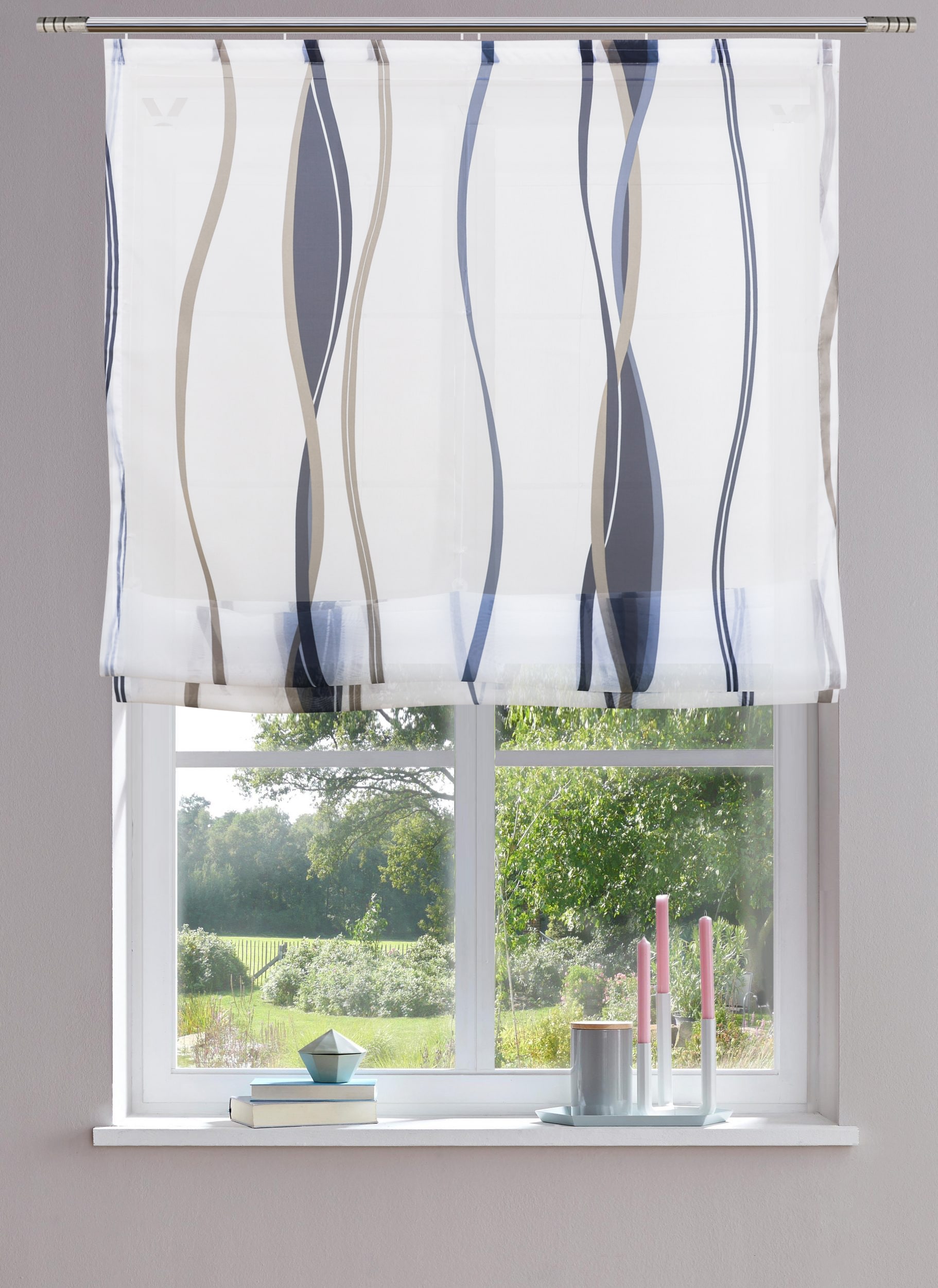 OTTO home Raffrollo »Dimona« mit Schlaufen Transparent, Voile, Polyester