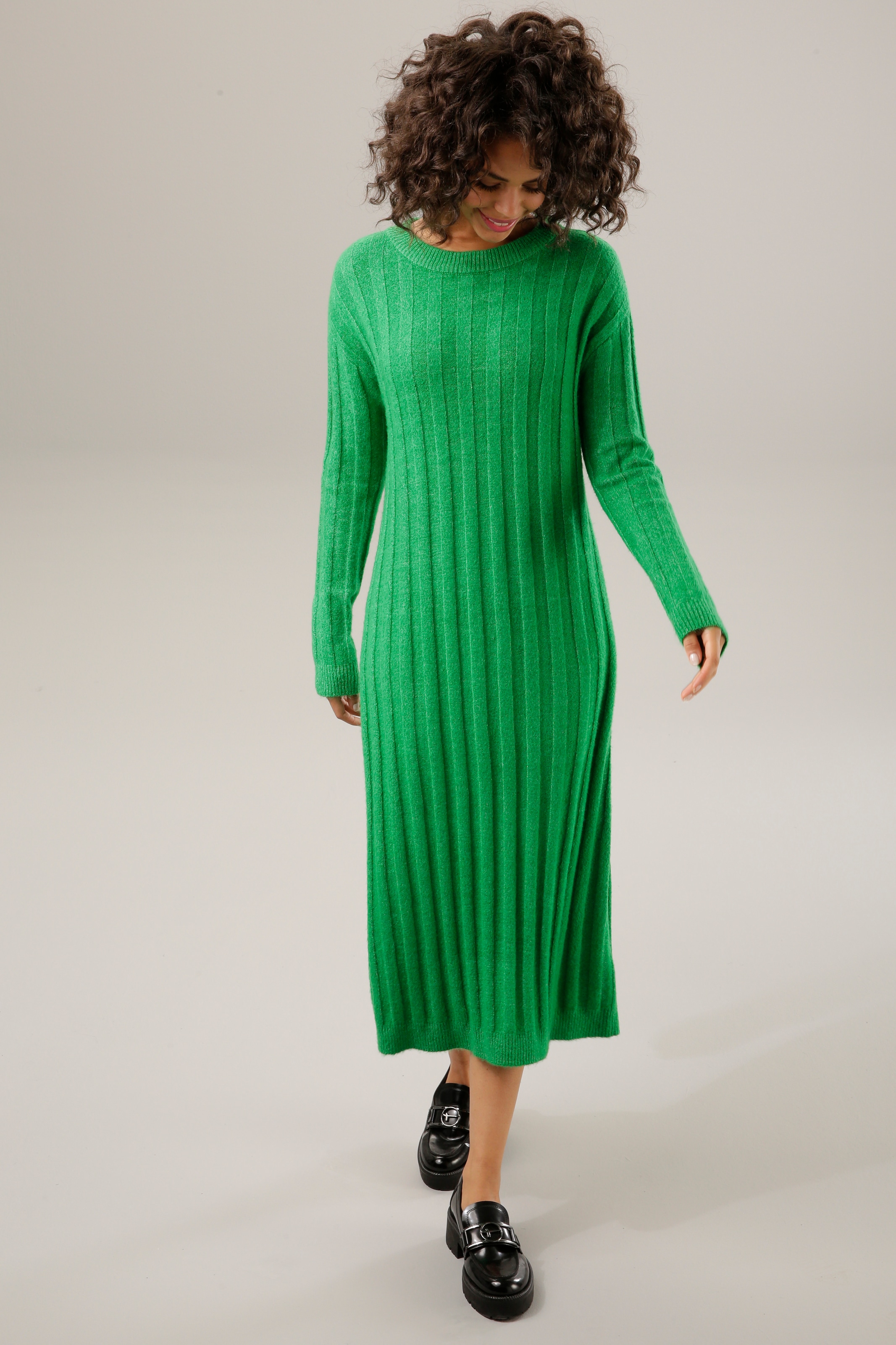 trendigem Aniston CASUAL Strickkleid, bestellen aus Melange-Garn online