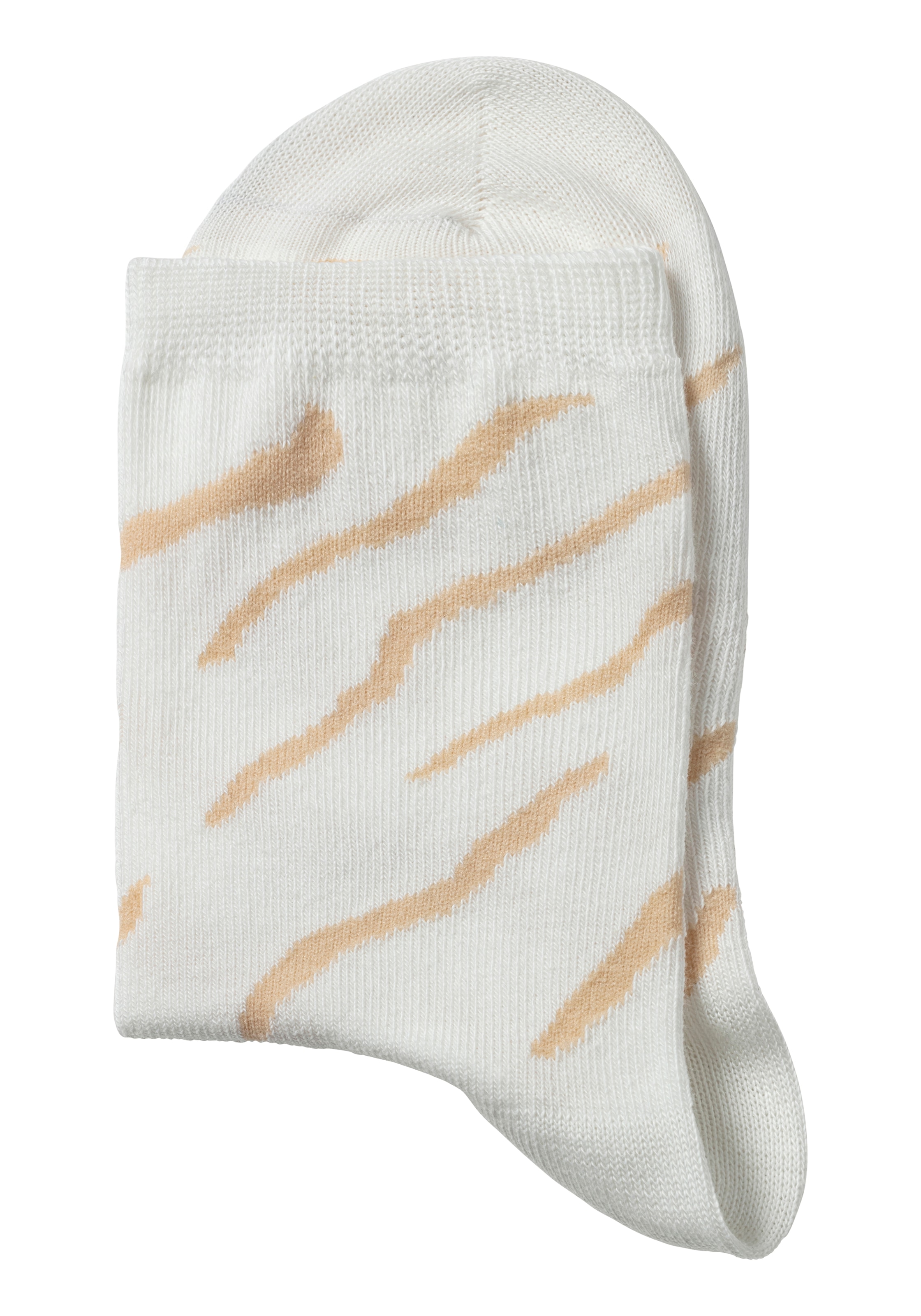 LASCANA Basicsocken, (Packung, 4 Paar), uni und mit animal Design