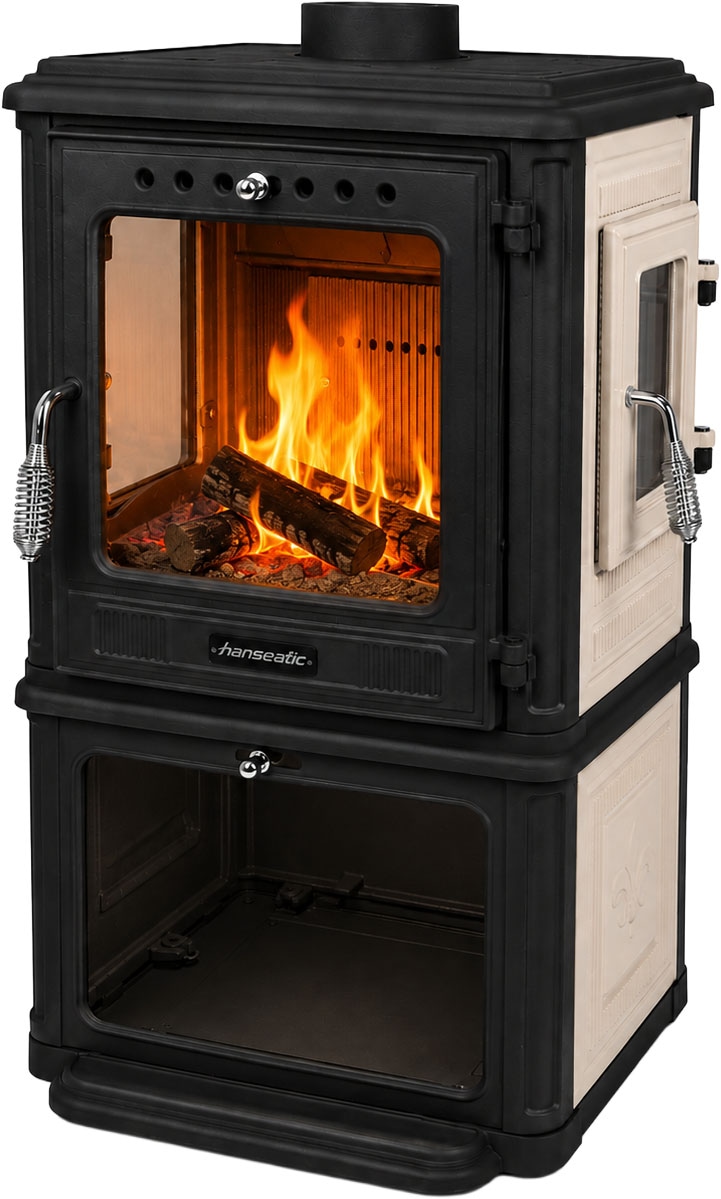 Hanseatic Kaminofen »Mars Beige« Großer Feuerraum
