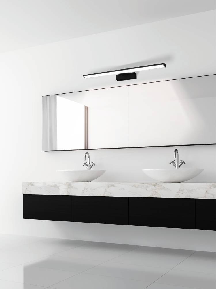 EGLO Spiegelleuchte »PANDELLA 1 Wandlampe, Badezimmerlampe, schwarz, weiß, IP44«, 1 flammig, Leuchtmittel LED-Modul | LED wechselbar, LED, Bad, Badezimmer, klassisch, modern, minimalistisch, 60x12x4cm
